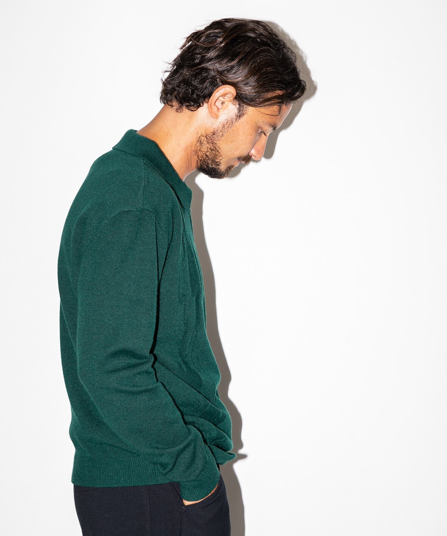 Sonny Label 「OOPS　ケーブル襟付きニットポロシャツ」|ニット・セーター|