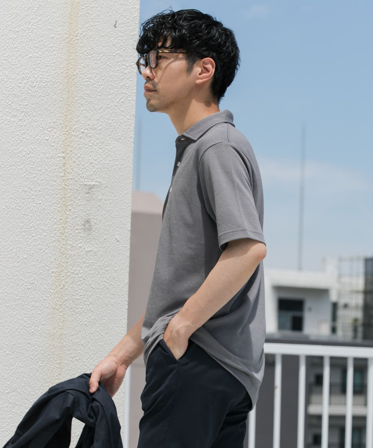 URBAN RESEARCH ROSSO「『WEB限定』『XLサイズあり』 リネン混カノコポロシャツ」|ポロシャツ|