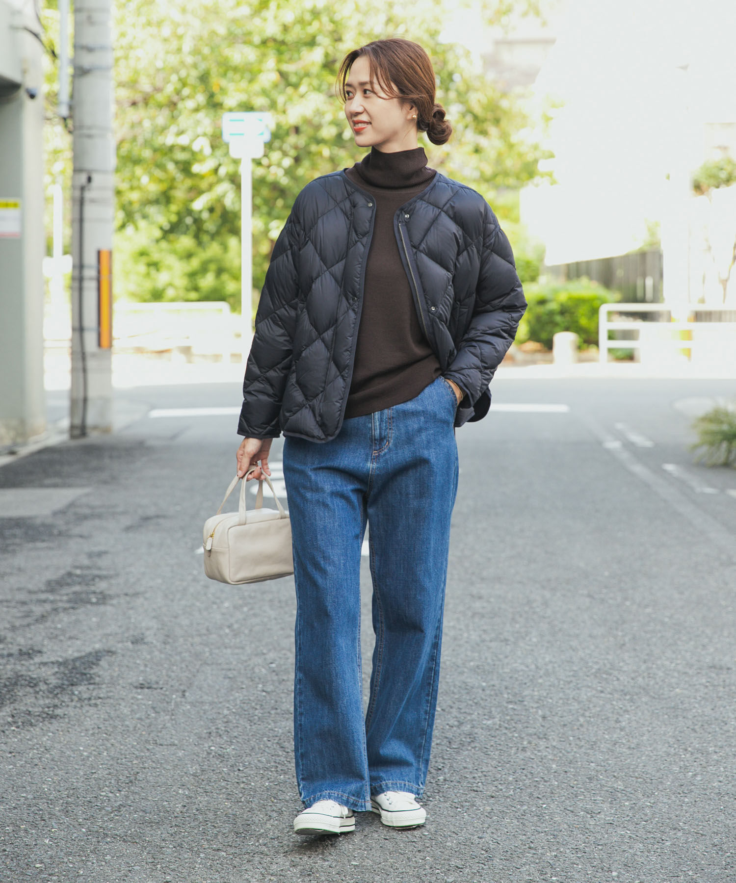 一部WEB限定カラー』ライトダウンキルトショートブルゾン（URBAN