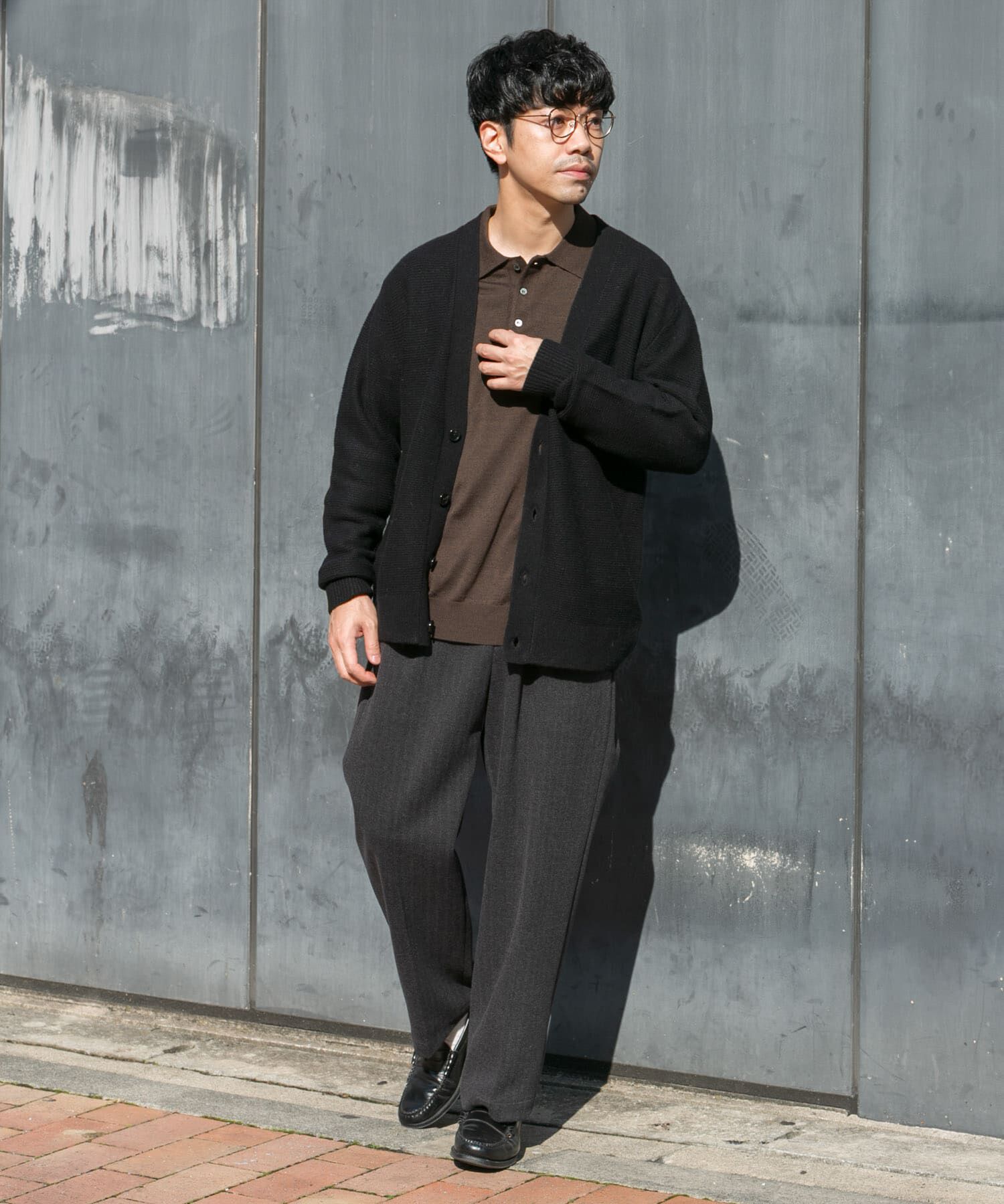 URBAN RESEARCH ROSSO「イタリア糸メリノウールニットポロシャツ」|ニット・セーター|