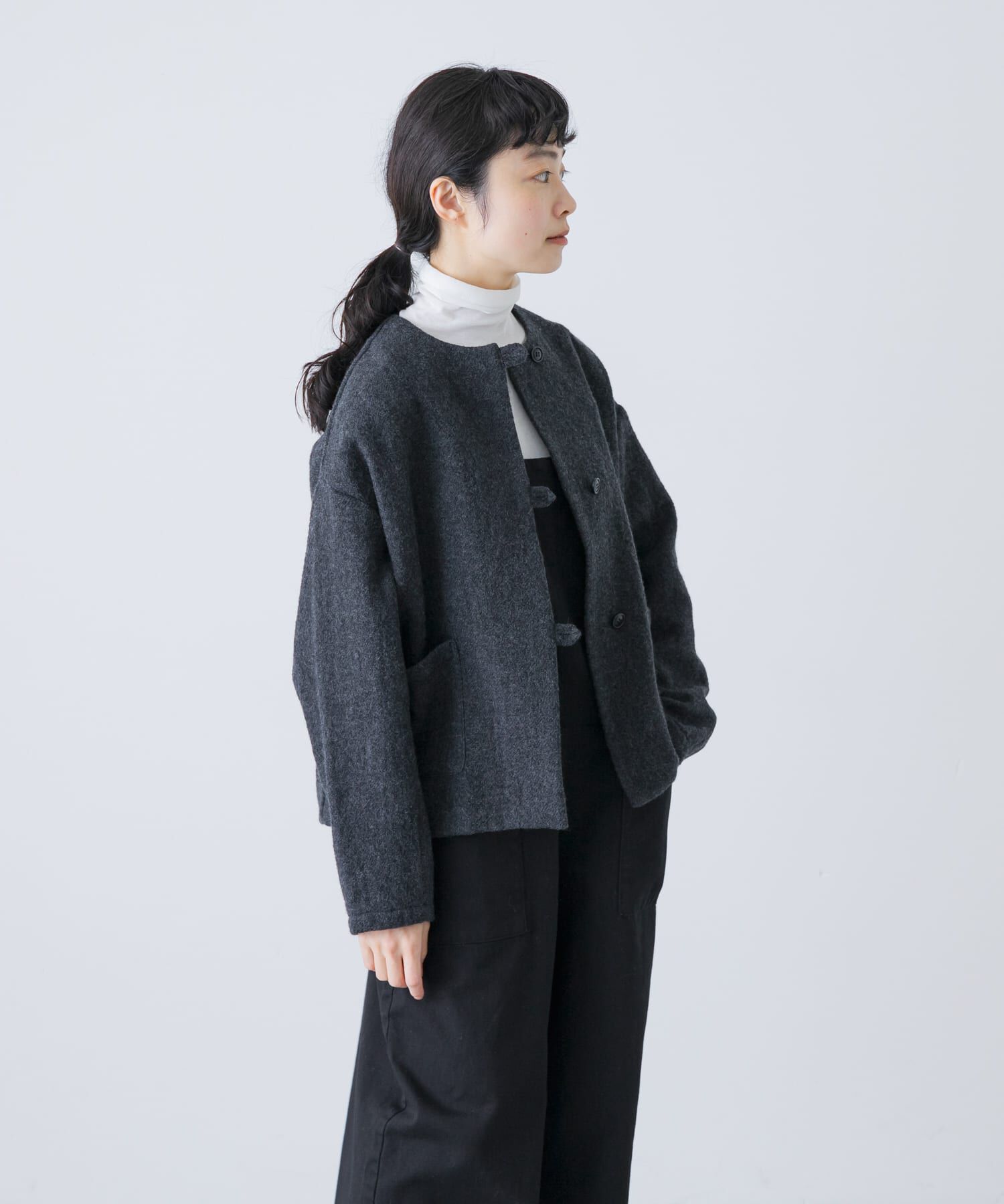 新品タグ付き　かぐれ　ウールクルーネックジャケット　アーバンリサーチドアーズ ウールクルーネックジャケット（かぐれ）｜ルミネのファッション通販