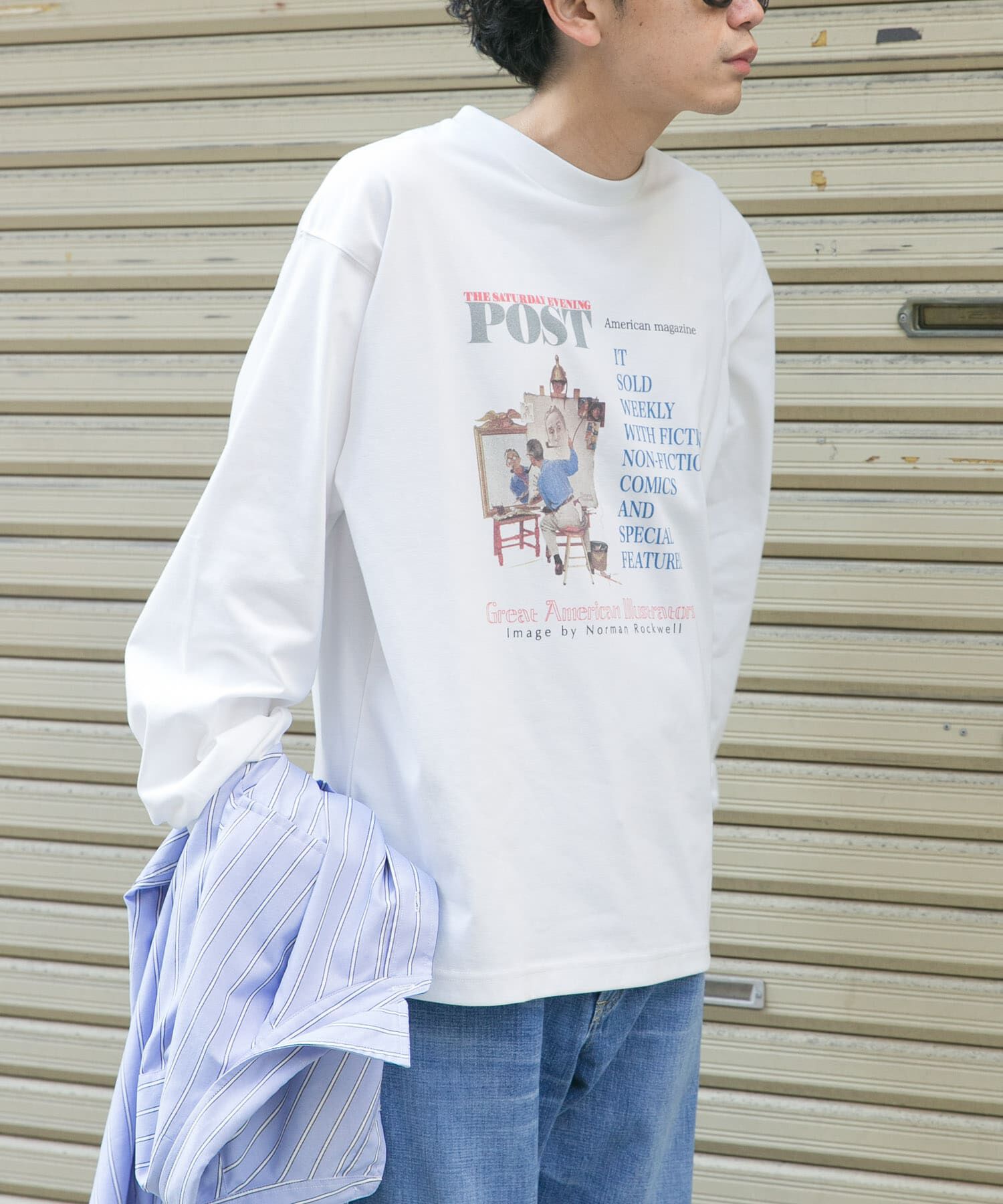 URBAN RESEARCH DOORS「FORK&SPOON　グラフィックプリントロングスリーブTシャツ」|Tシャツ・カットソー|