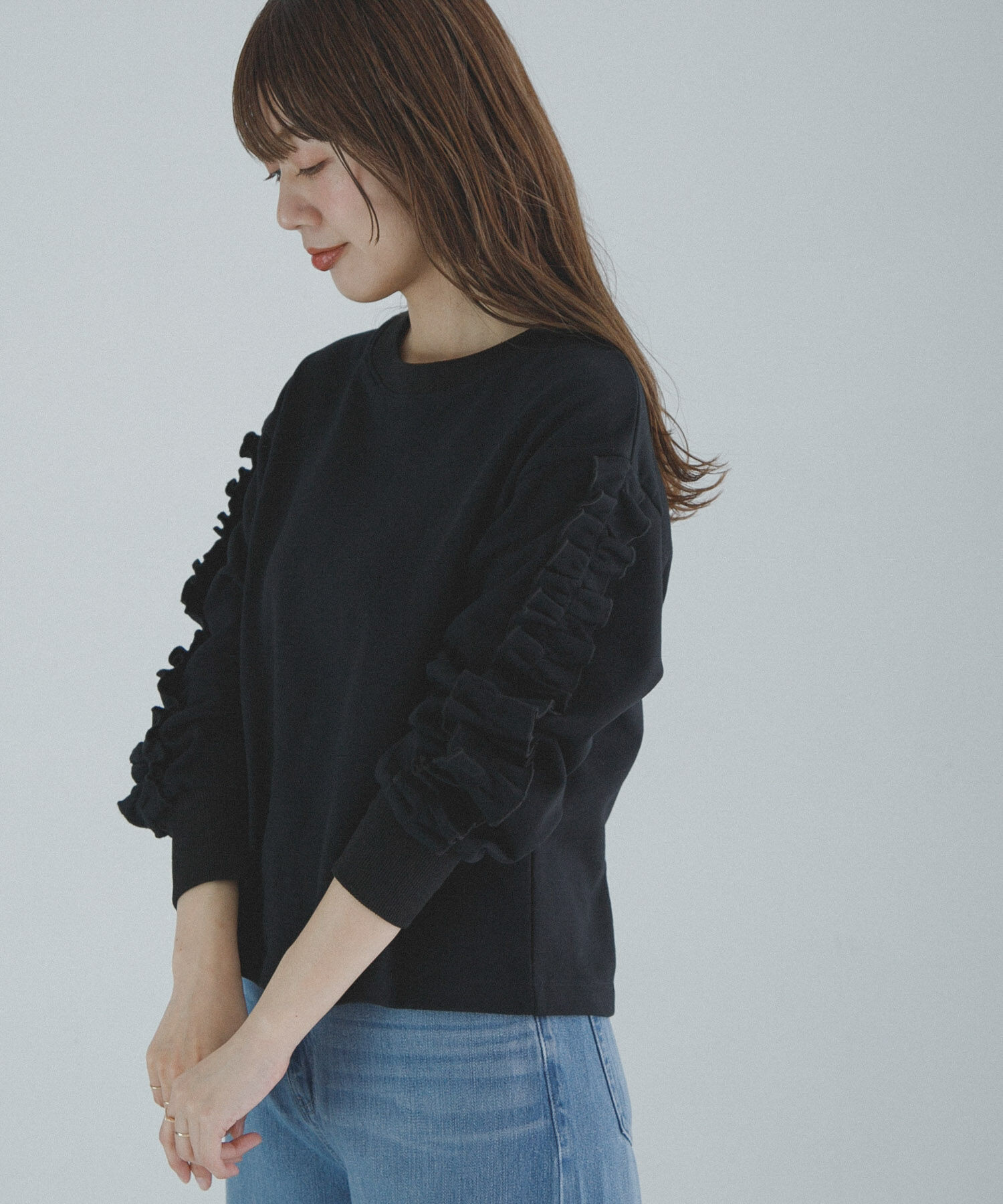 Sonny Label 「『WEB限定』フリルスリーブスウェットプルオーバー」|スウェット・ジャージ|スミクロ