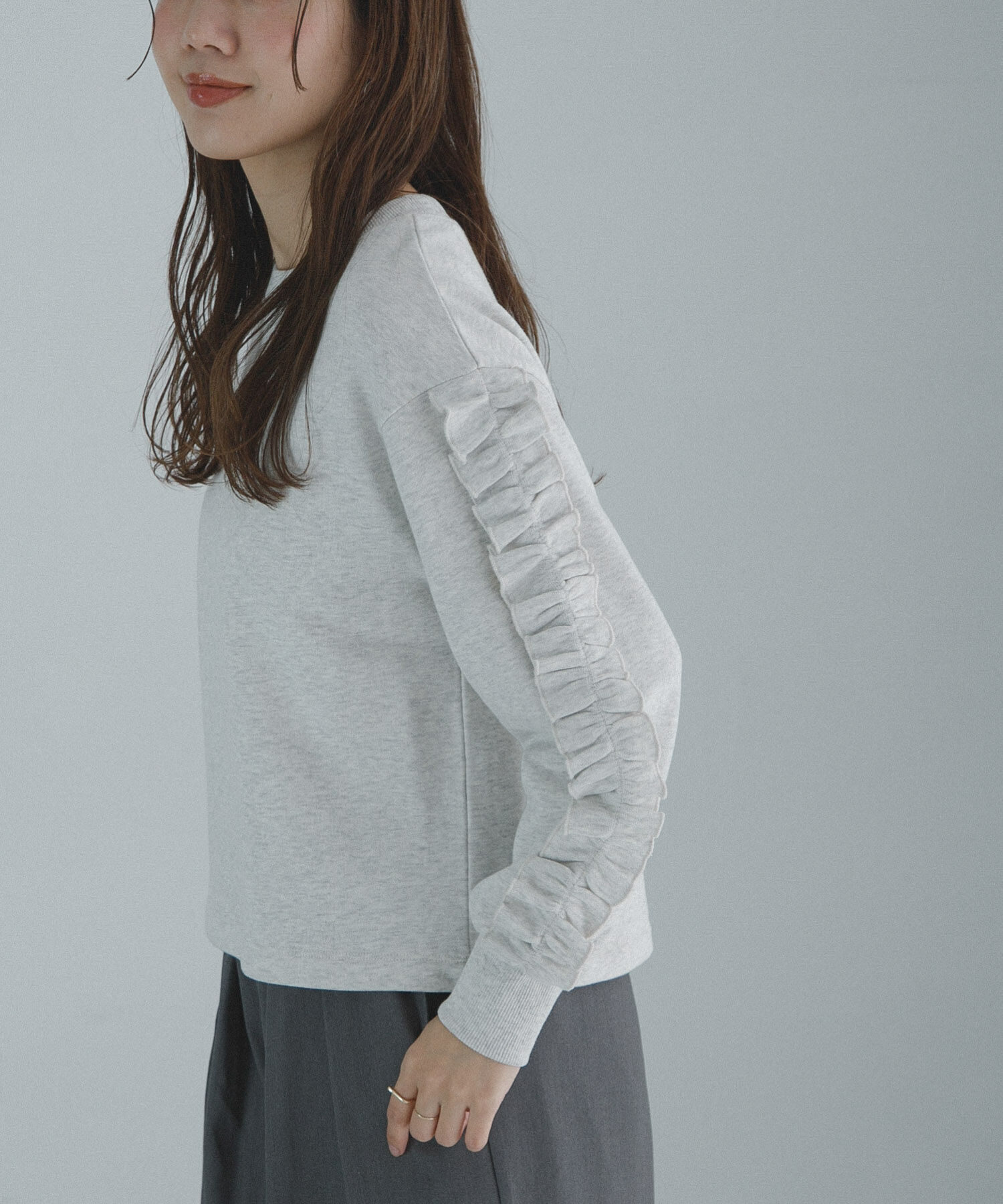 Sonny Label 「『WEB限定』フリルスリーブスウェットプルオーバー」|スウェット・ジャージ|