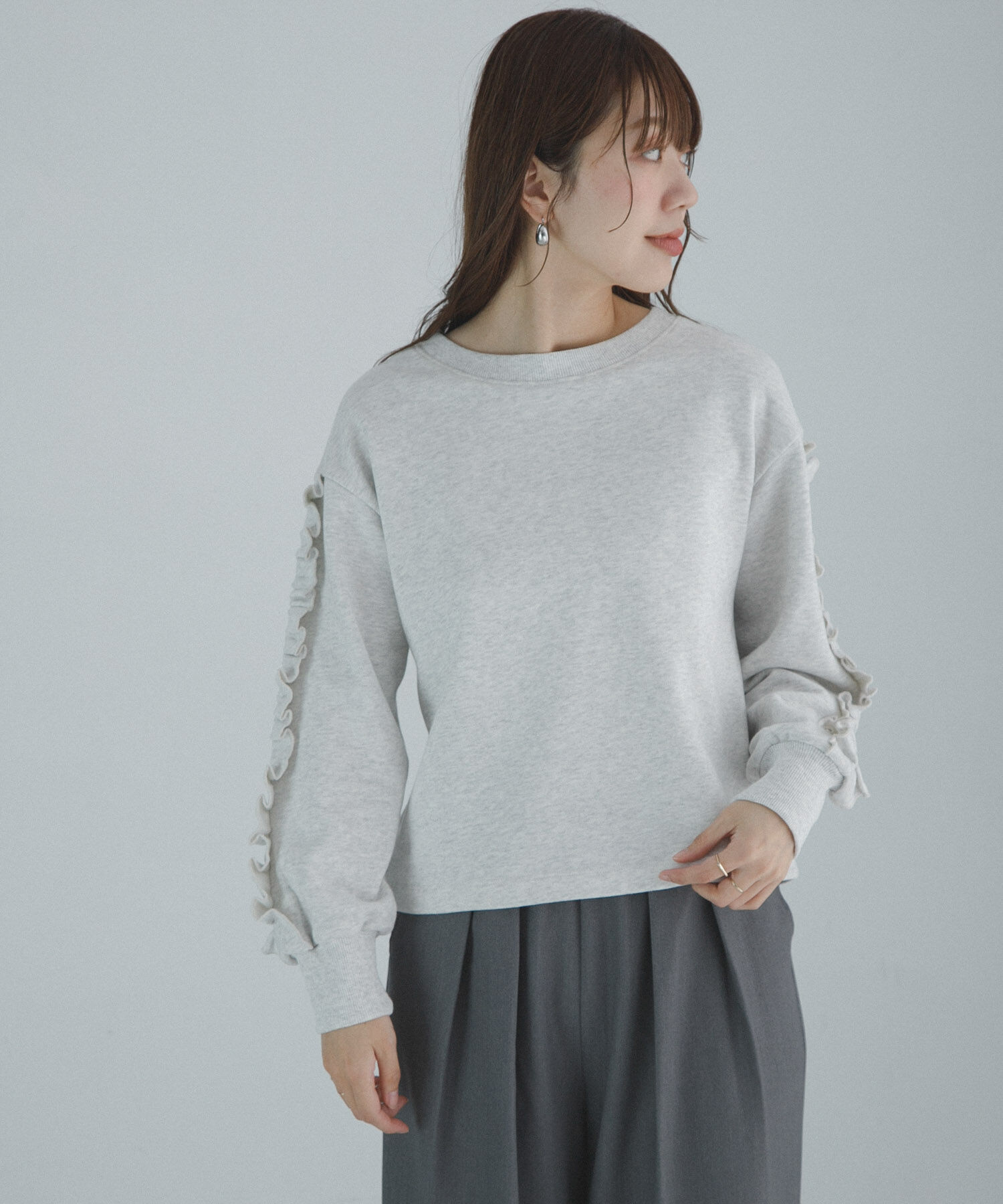 Sonny Label 「『WEB限定』フリルスリーブスウェットプルオーバー」|スウェット・ジャージ|