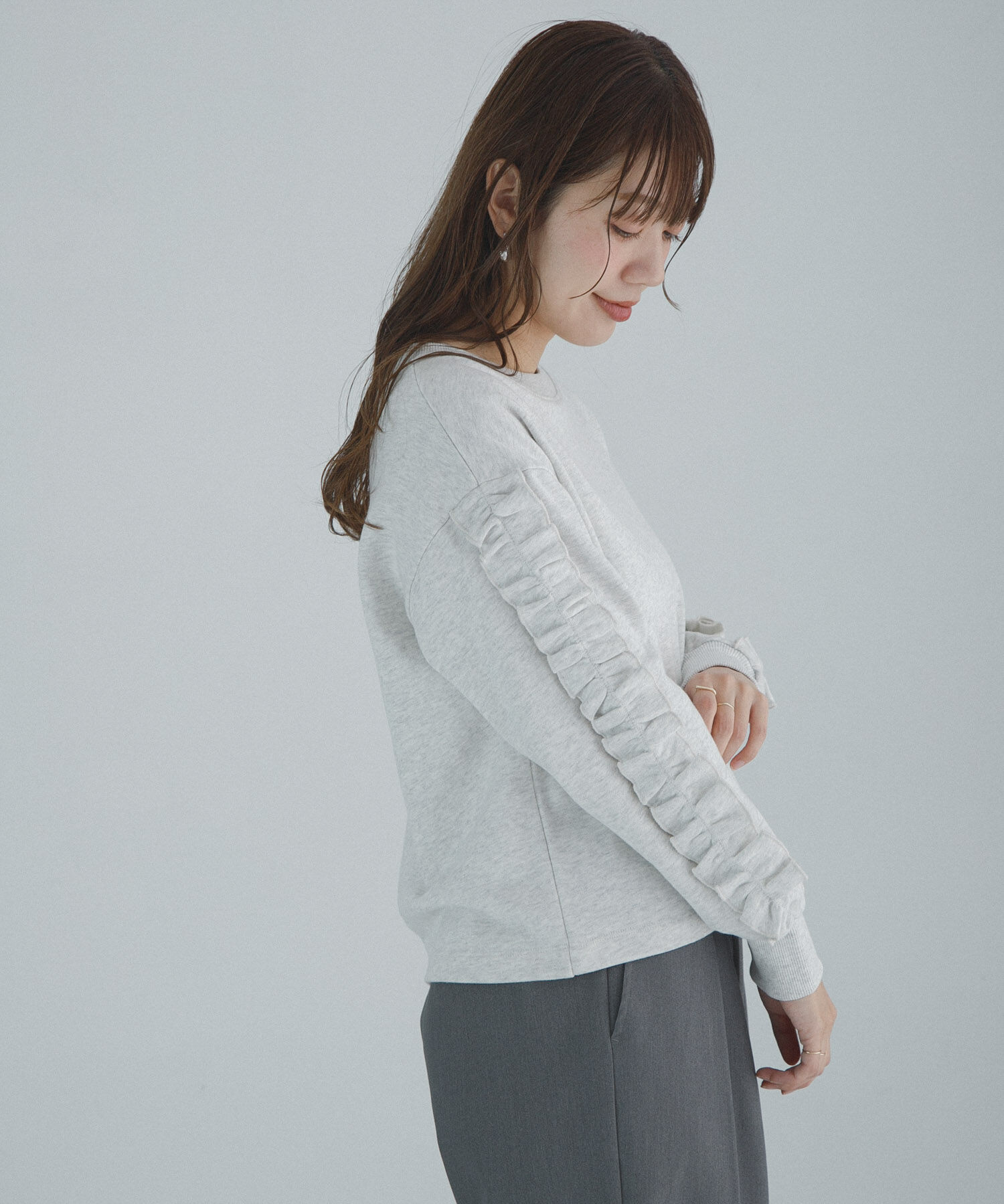 Sonny Label 「『WEB限定』フリルスリーブスウェットプルオーバー」|スウェット・ジャージ|