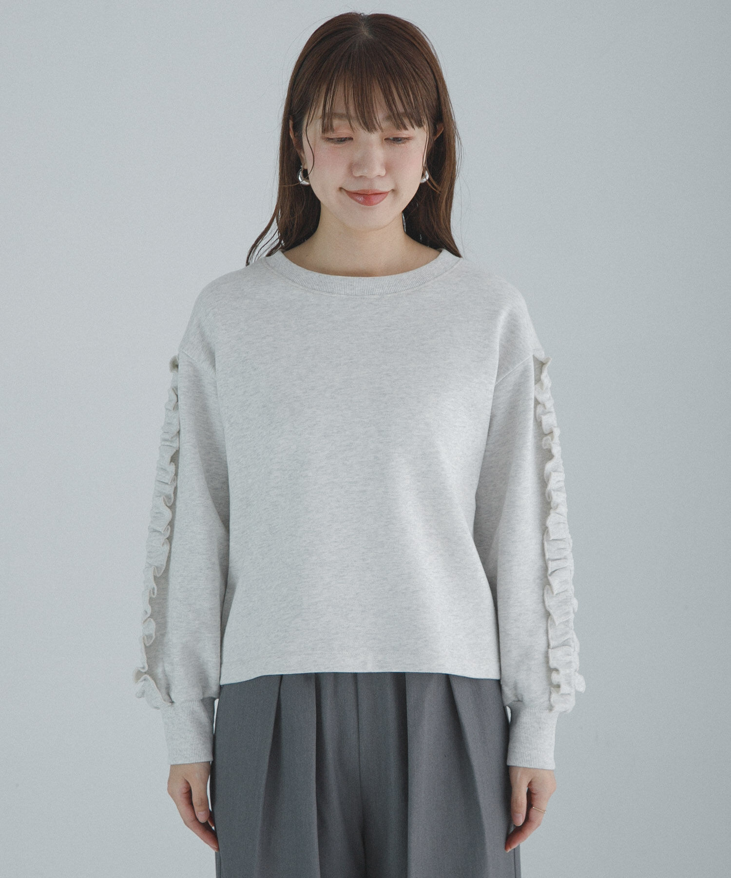 Sonny Label 「『WEB限定』フリルスリーブスウェットプルオーバー」|スウェット・ジャージ|