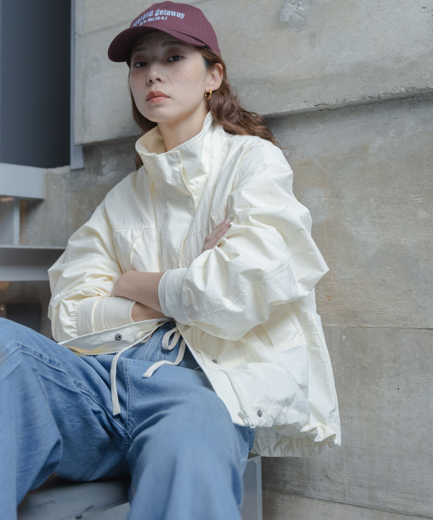 Sonny Label 「撥水スタンドカラーナイロンブルゾン」|その他|ホワイト系その他