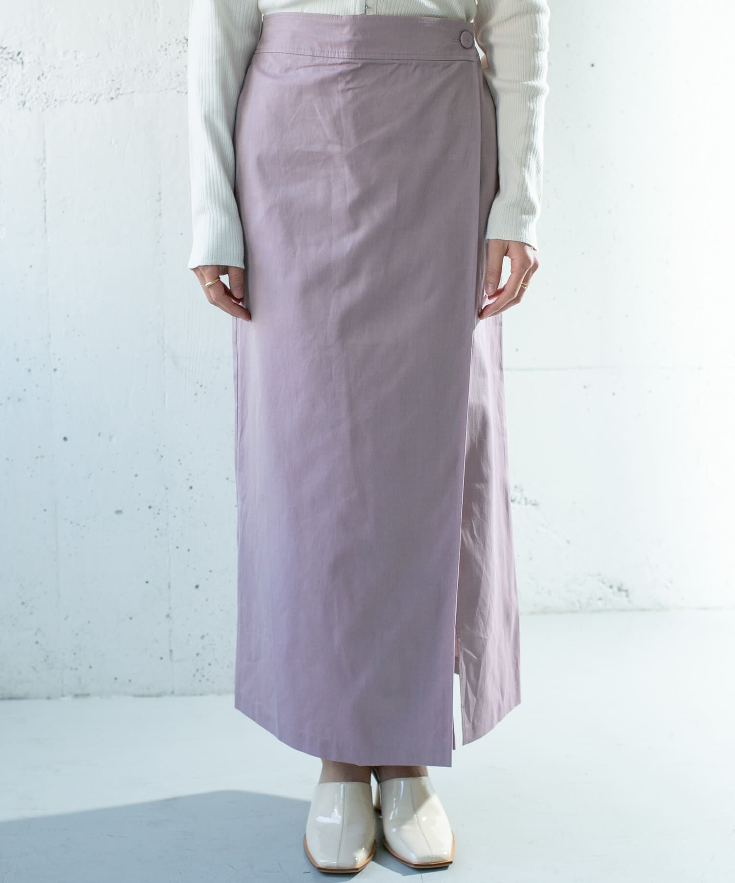  「シャンブレーラップスカート」|スカート|