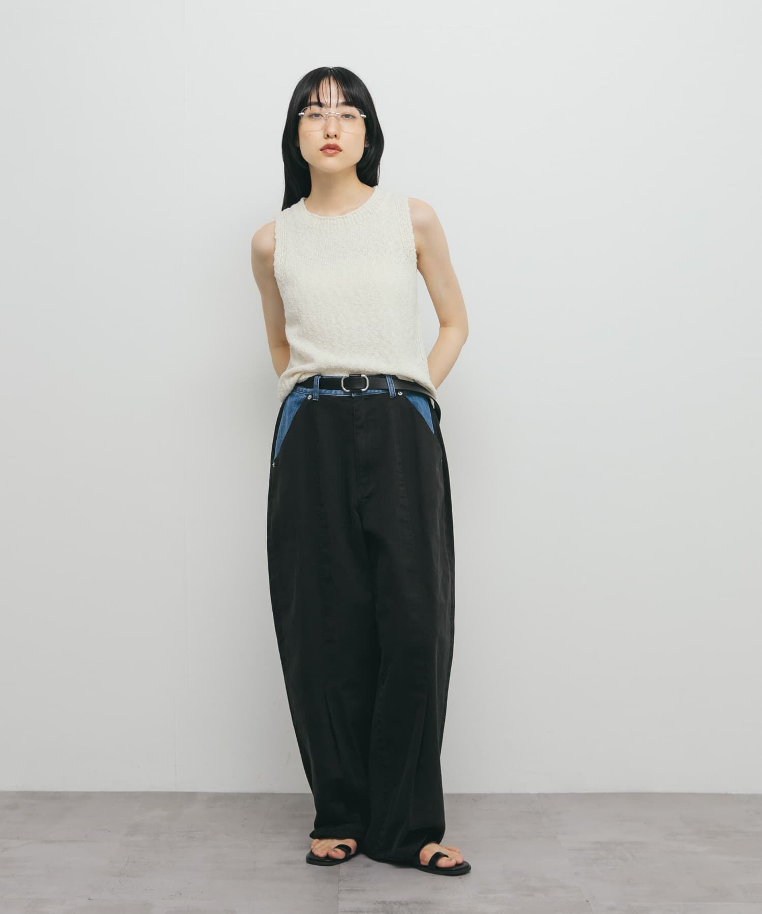  「ブークレニットタンクトップ」|ニット・セーター|