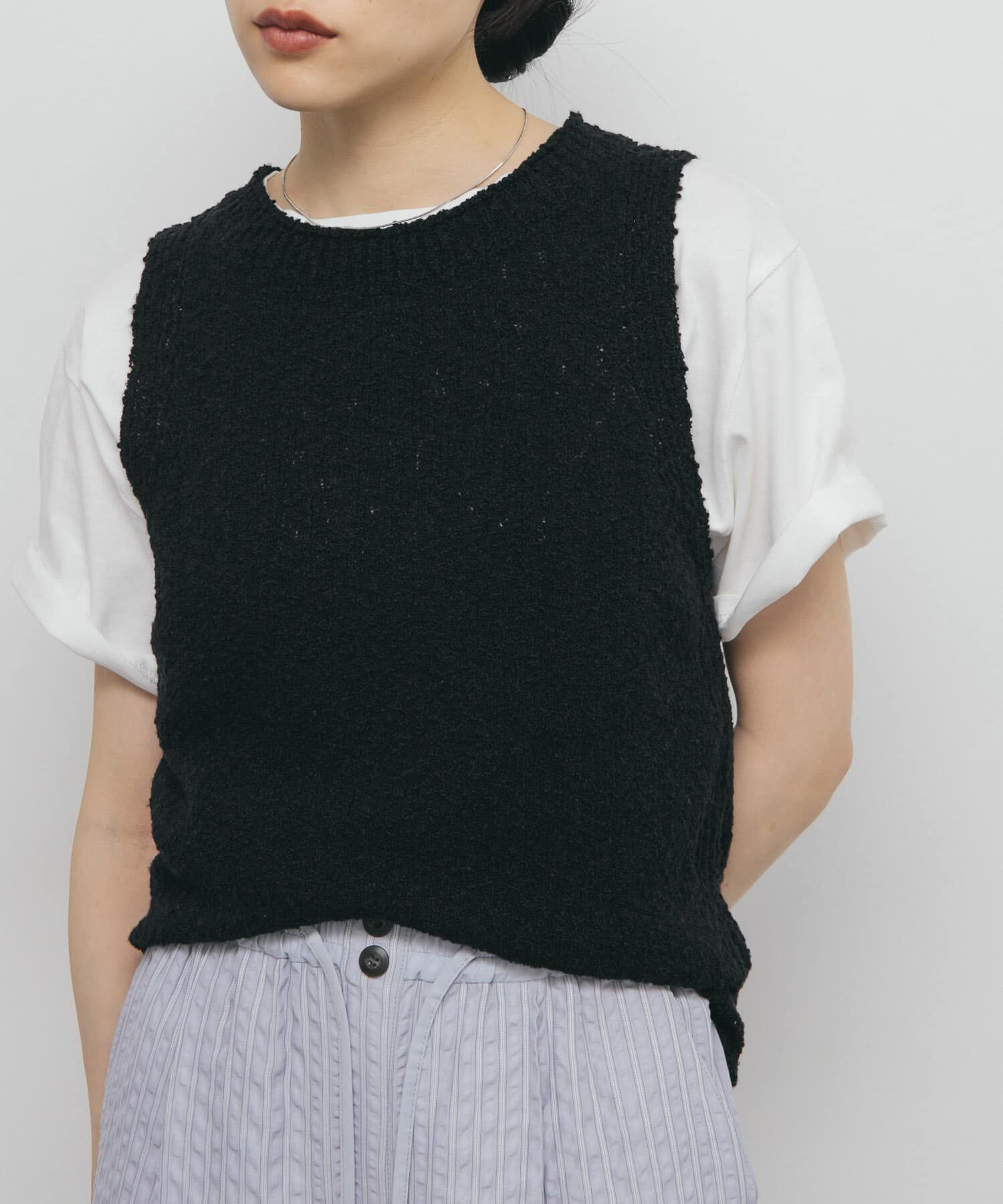  「ブークレニットタンクトップ」|ニット・セーター|