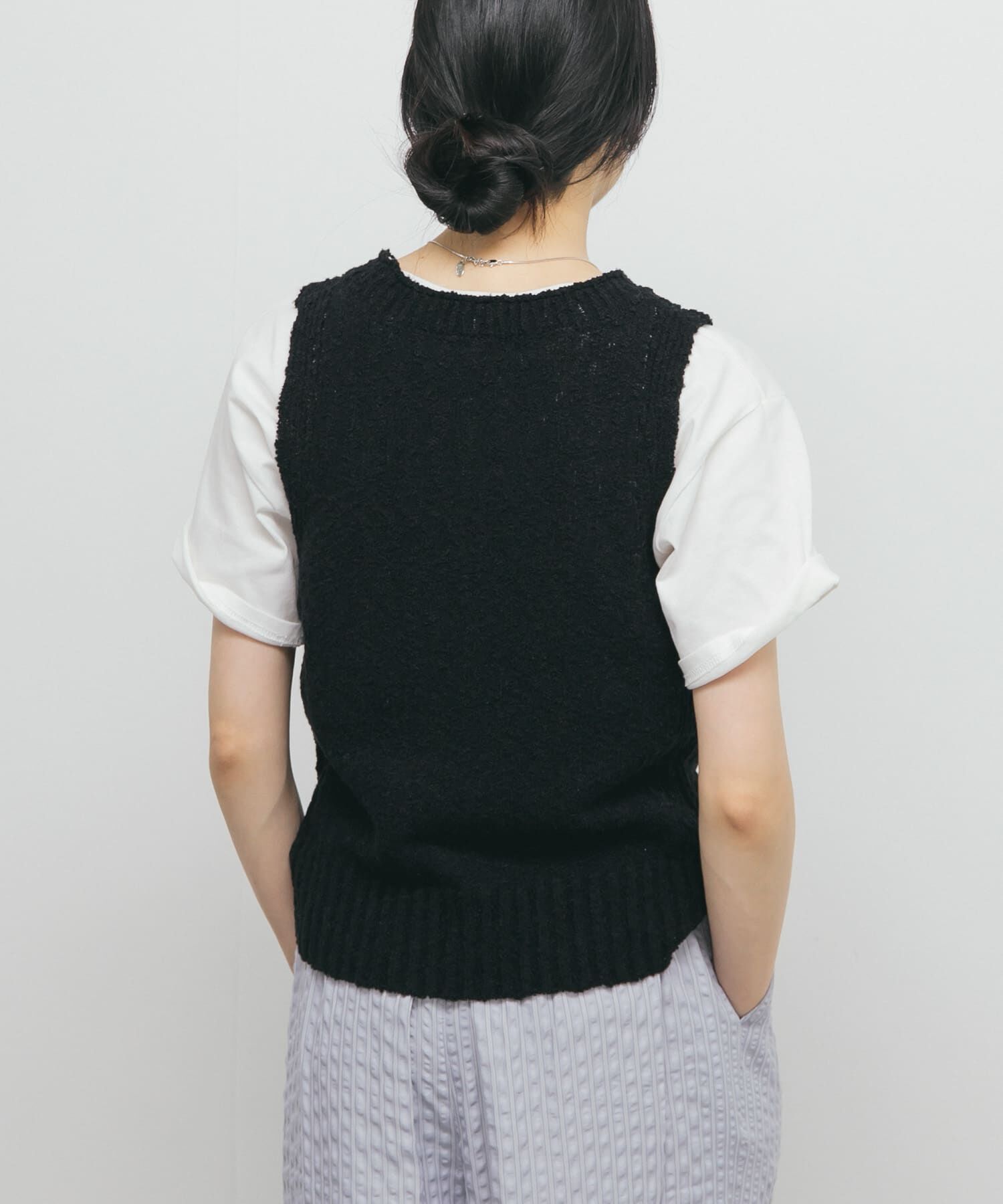  「ブークレニットタンクトップ」|ニット・セーター|