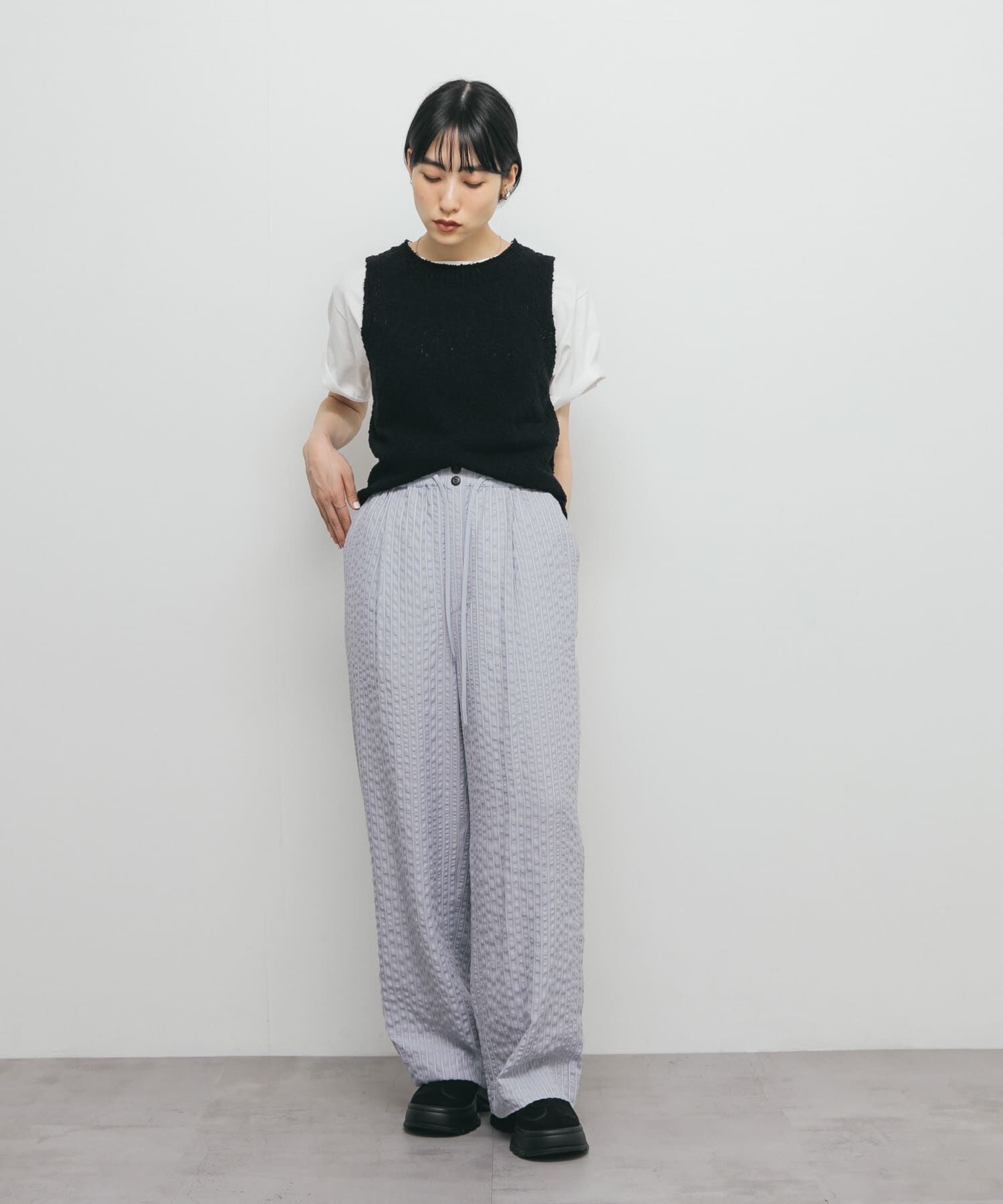  「ブークレニットタンクトップ」|ニット・セーター|