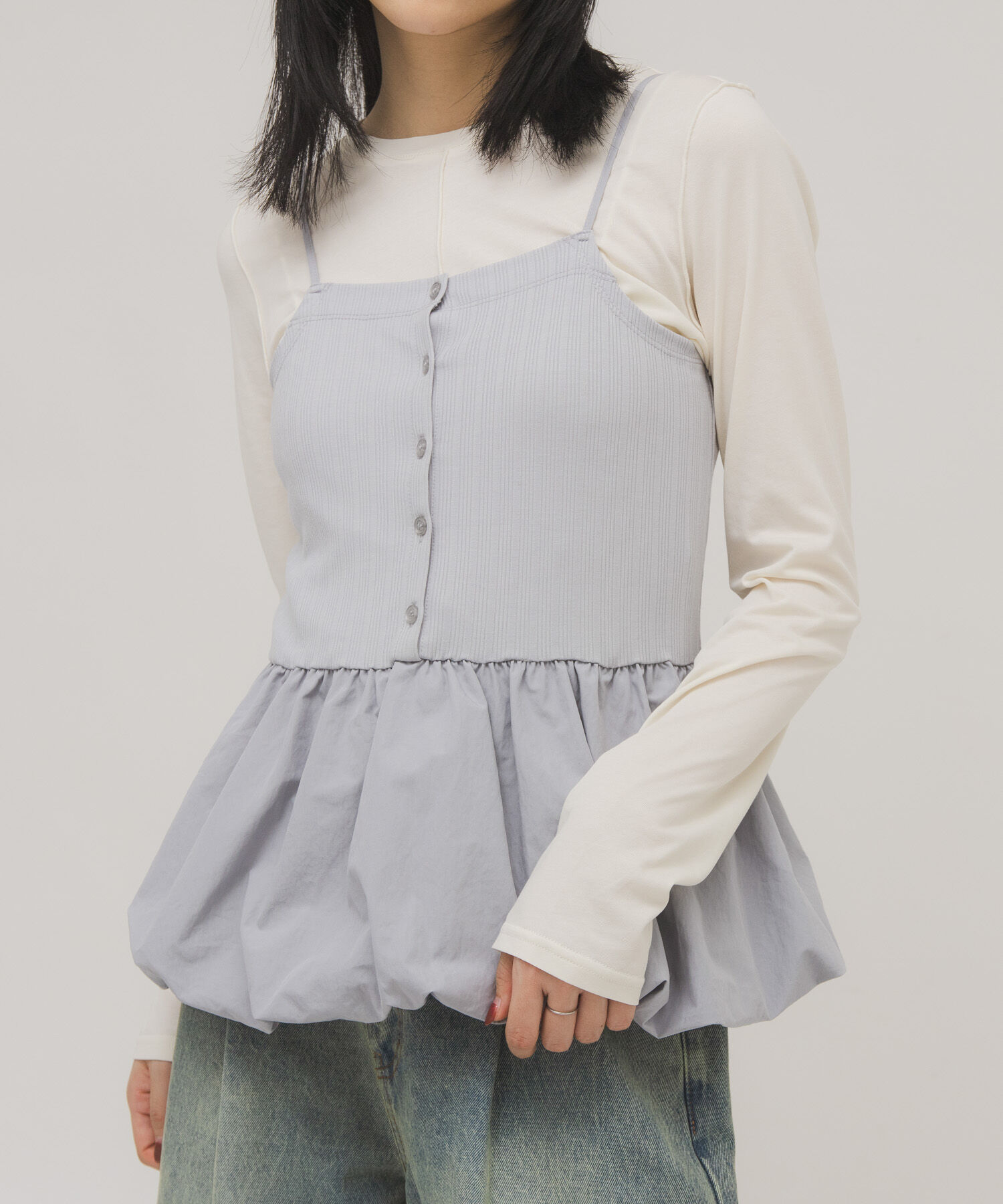  「バルーンビスチェSETトップス」|Tシャツ・カットソー|