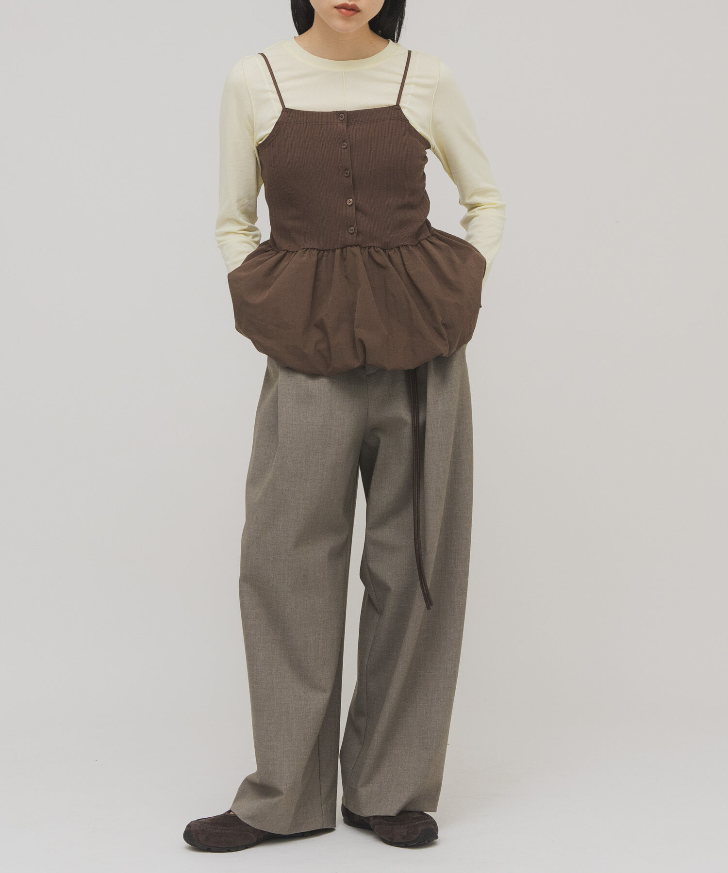  「バルーンビスチェSETトップス」|Tシャツ・カットソー|イエロー系その他