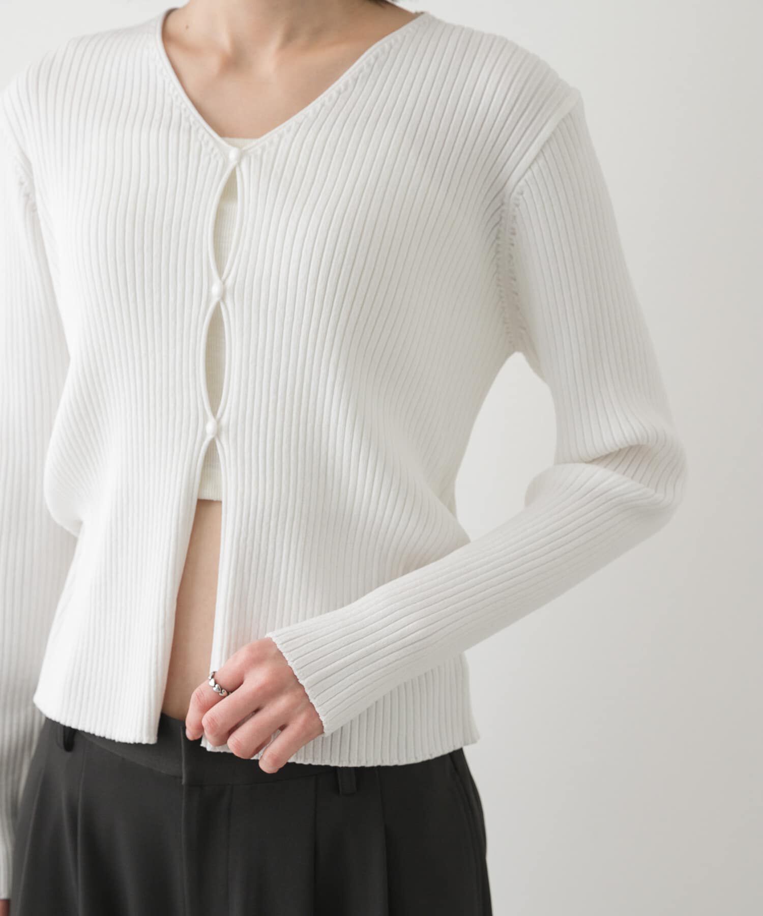 SENSE OF PLACE by URBAN RESEARCH「サイドタックコンパクトリブカーディガン」|カーディガン|