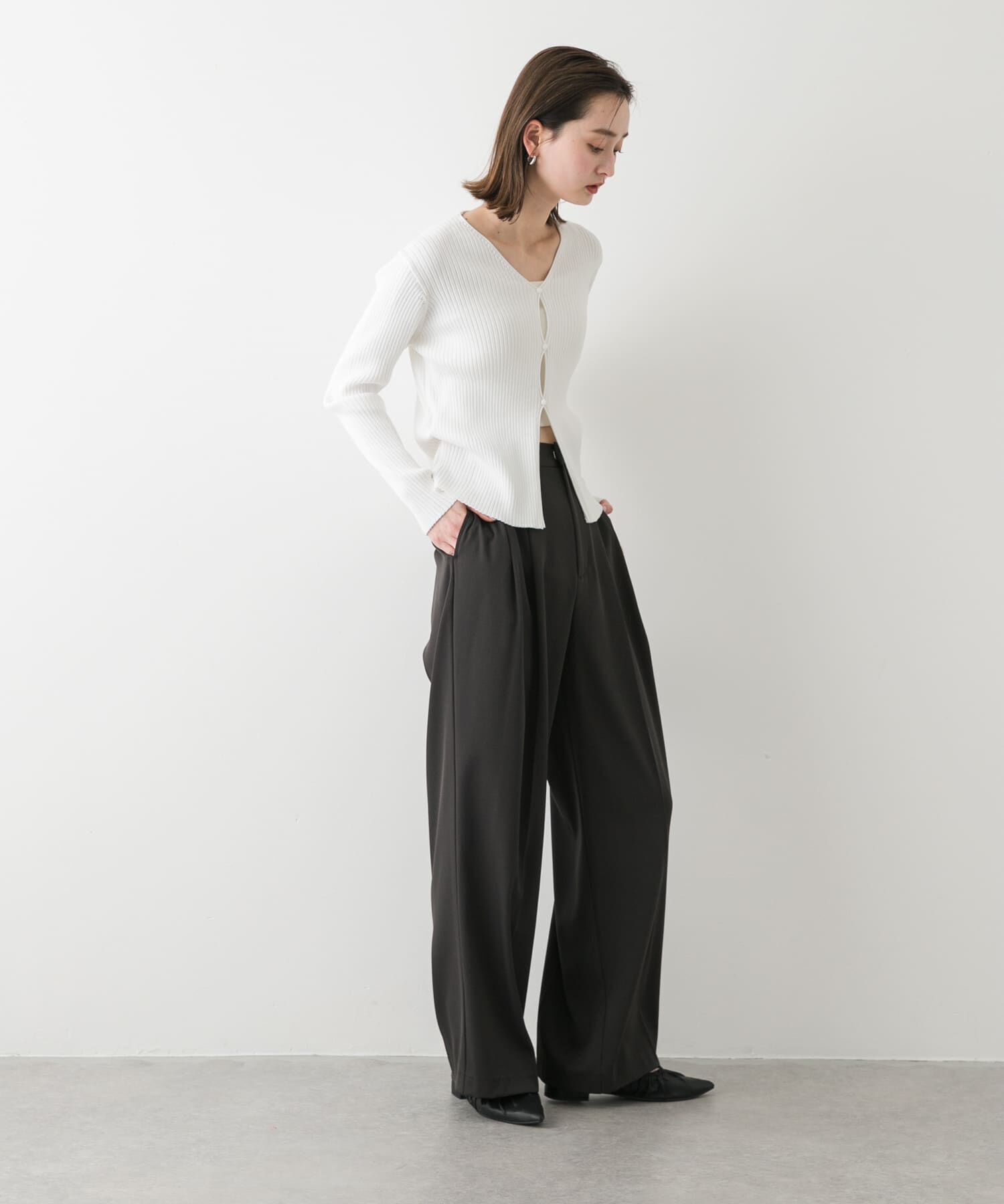 SENSE OF PLACE by URBAN RESEARCH「サイドタックコンパクトリブカーディガン」|カーディガン|