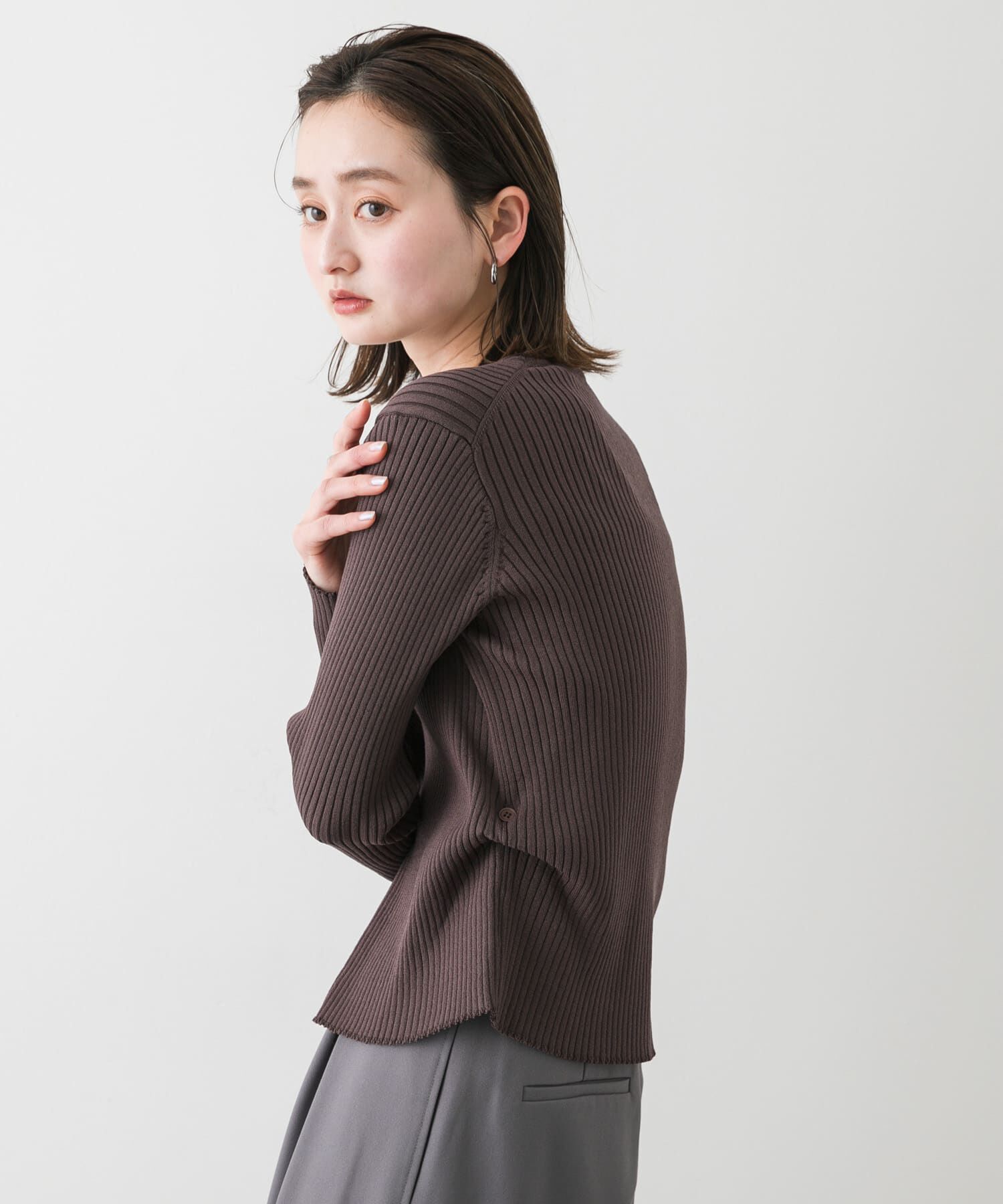 SENSE OF PLACE by URBAN RESEARCH「サイドタックコンパクトリブカーディガン」|カーディガン|