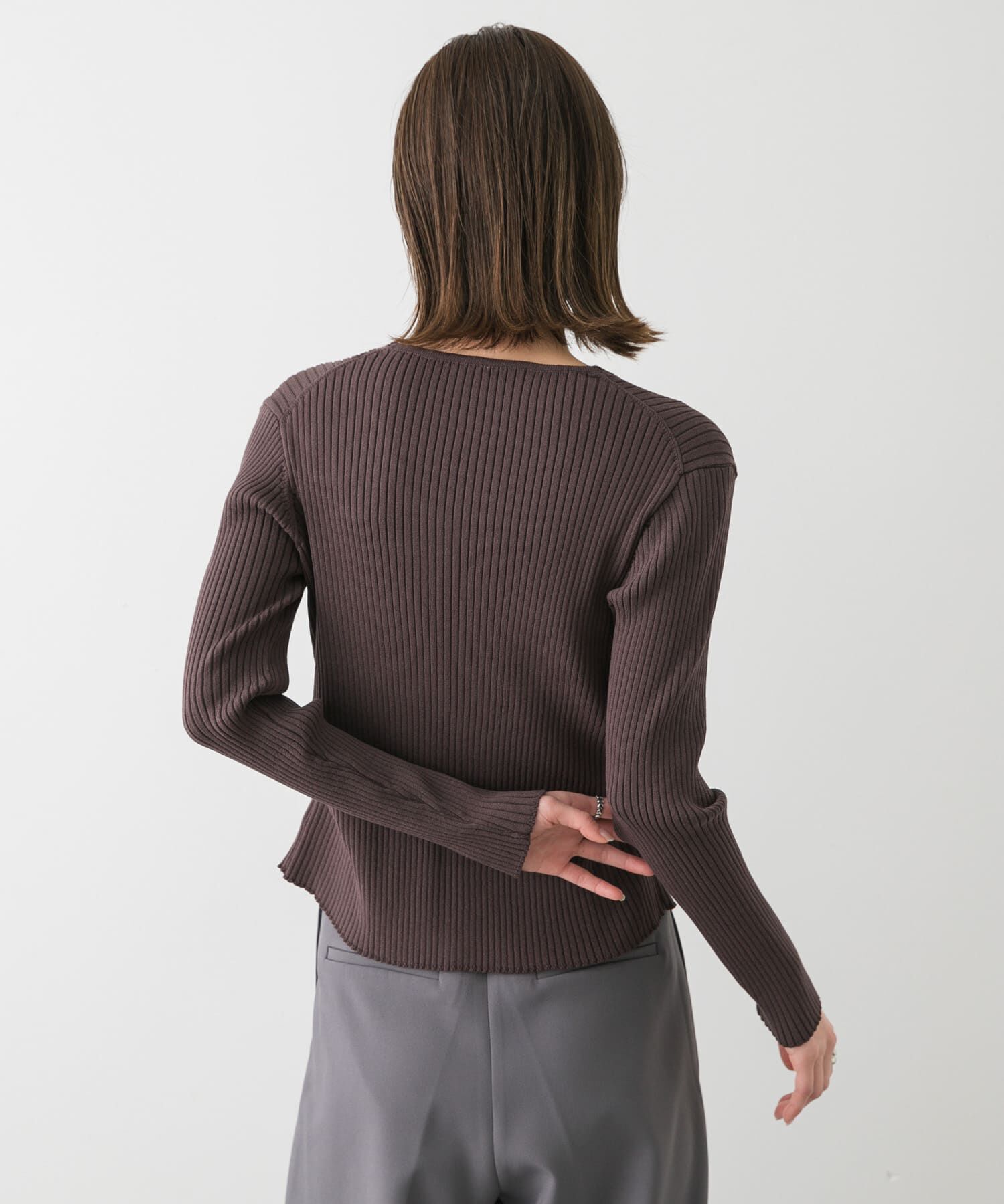 SENSE OF PLACE by URBAN RESEARCH「サイドタックコンパクトリブカーディガン」|カーディガン|