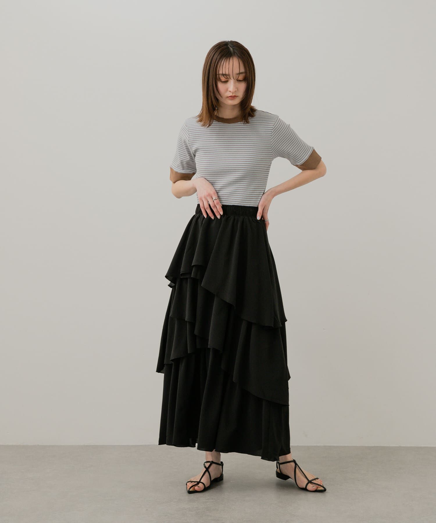 SENSE OF PLACE by URBAN RESEARCH「『一部WEB限定カラー』クルーネックリンガーボーダーTシャツ(5分袖)」|Tシャツ・カットソー|