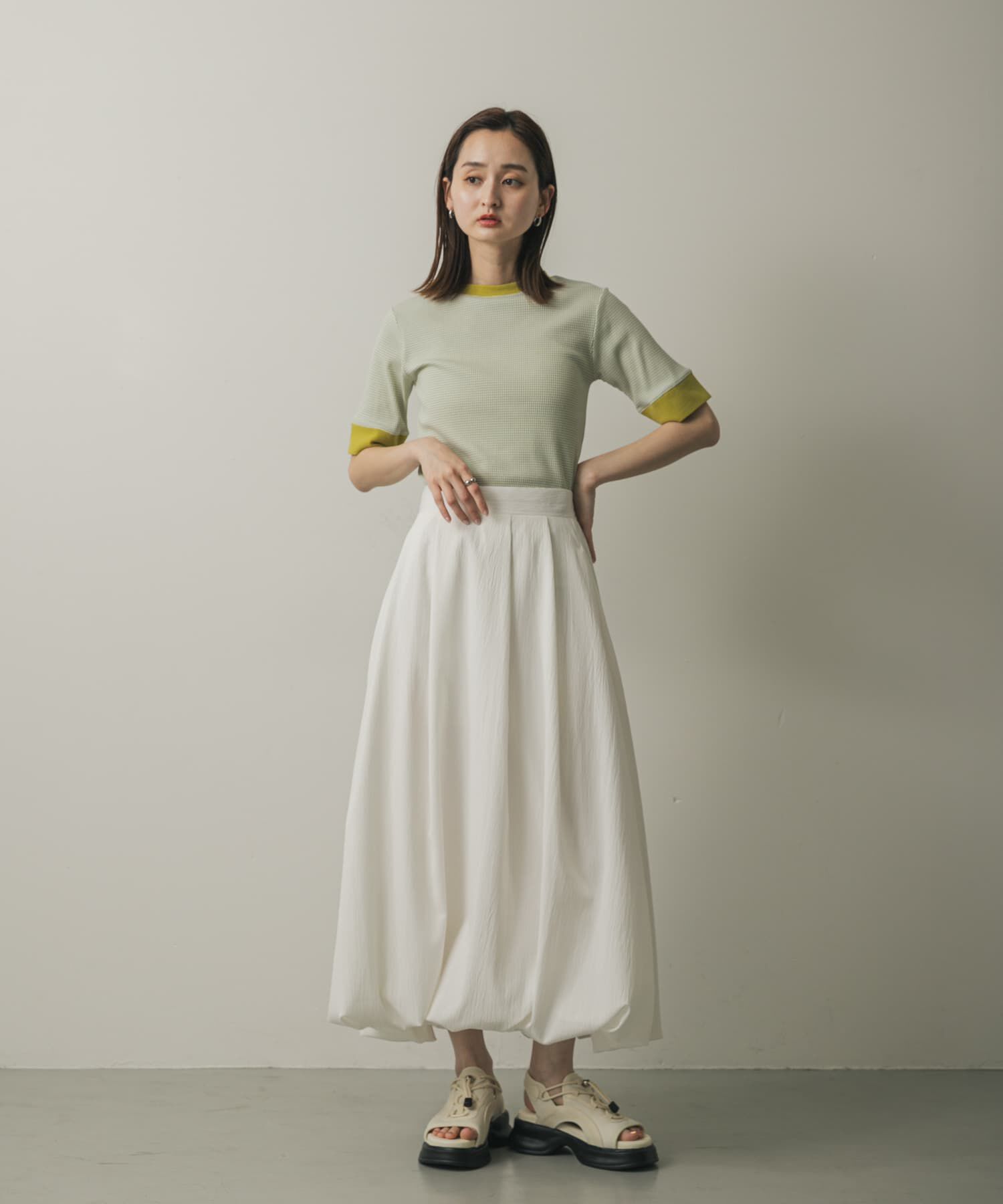 SENSE OF PLACE by URBAN RESEARCH「『一部WEB限定カラー』クルーネックリンガーボーダーTシャツ(5分袖)」|Tシャツ・カットソー|