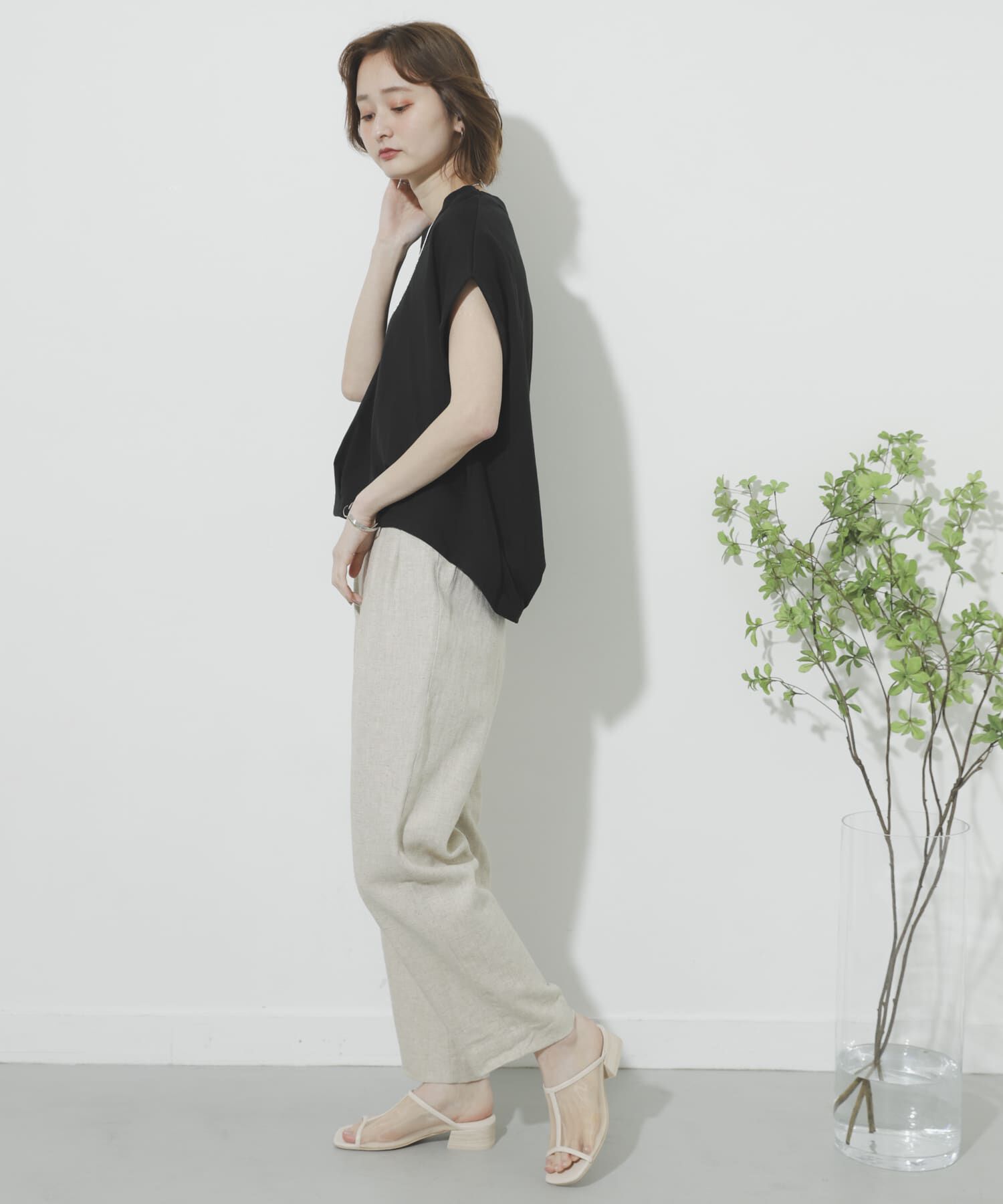 SENSE OF PLACE by URBAN RESEARCH「リネンヘリンボーンパイピングパンツ」|その他|