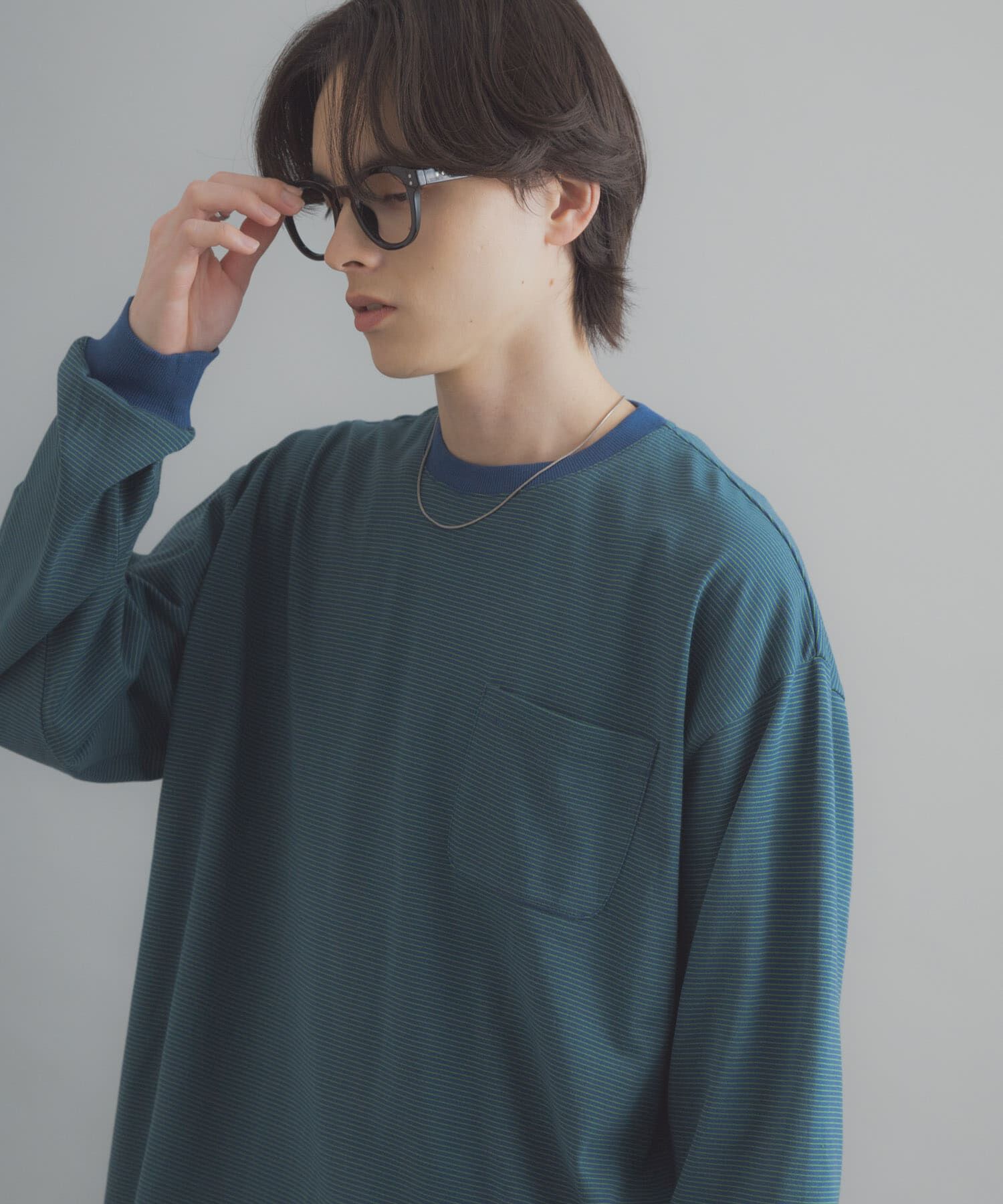 SENSE OF PLACE by URBAN RESEARCH「ピンボーダーロングスリーブTシャツ」|Tシャツ・カットソー|