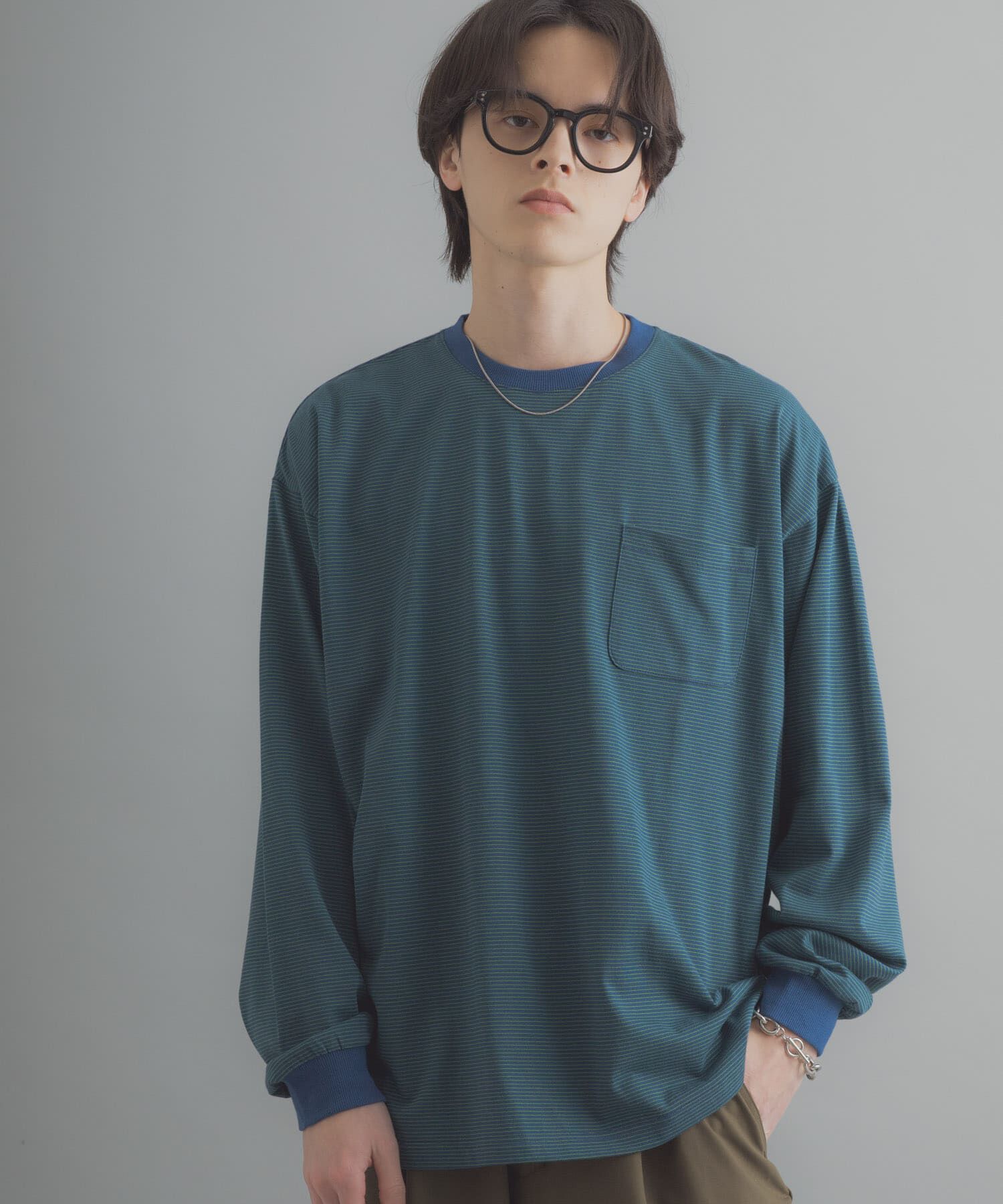 SENSE OF PLACE by URBAN RESEARCH「ピンボーダーロングスリーブTシャツ」|Tシャツ・カットソー|