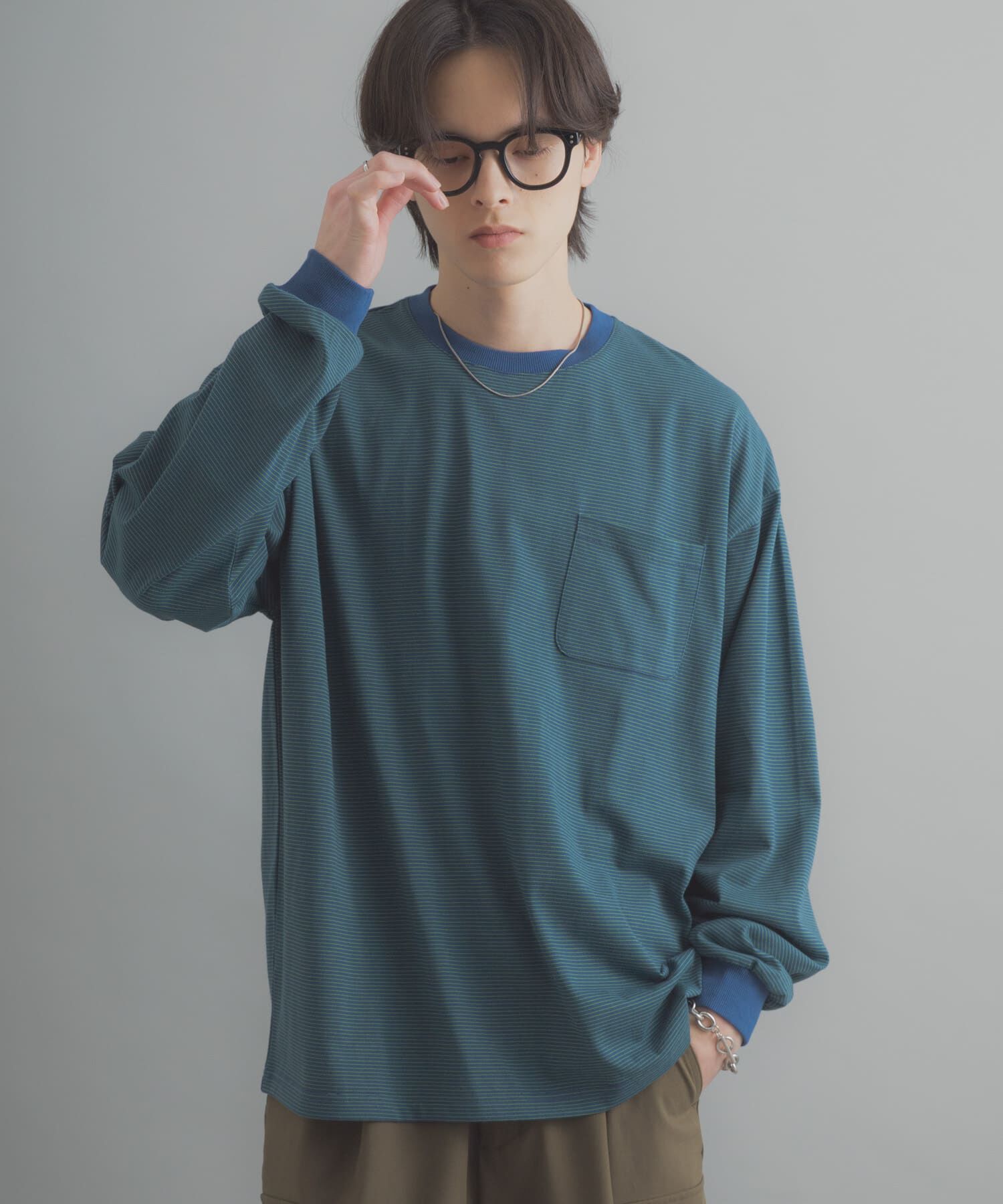 SENSE OF PLACE by URBAN RESEARCH「ピンボーダーロングスリーブTシャツ」|Tシャツ・カットソー|