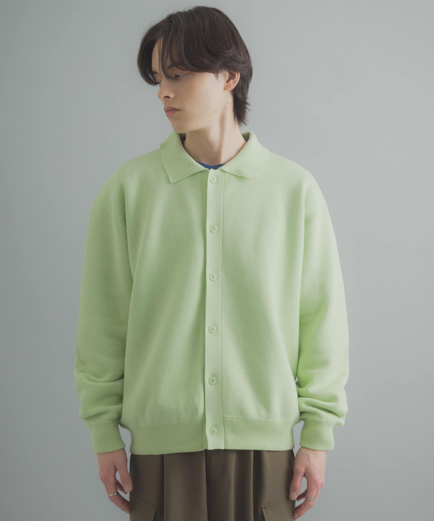 SENSE OF PLACE by URBAN RESEARCH「『洗濯可』スウェットライクポロカーディガン」|カーディガン|