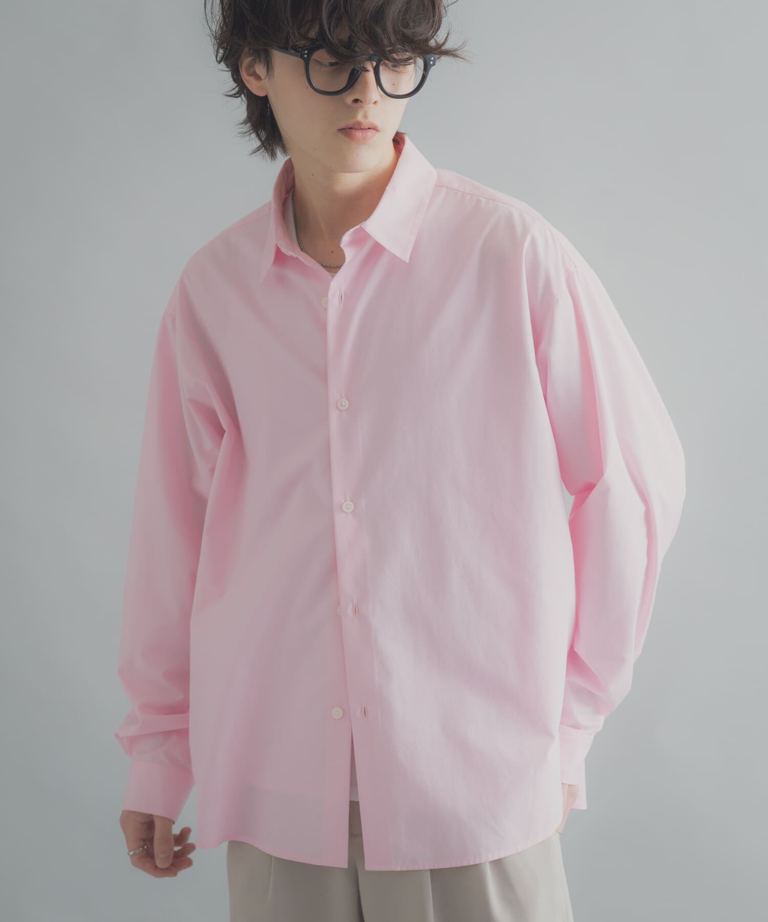 SENSE OF PLACE by URBAN RESEARCH「『イージーケア/速乾/接触冷感』コンフォートレギュラーカラーシャツ」|シャツ・ブラウス|ピンク