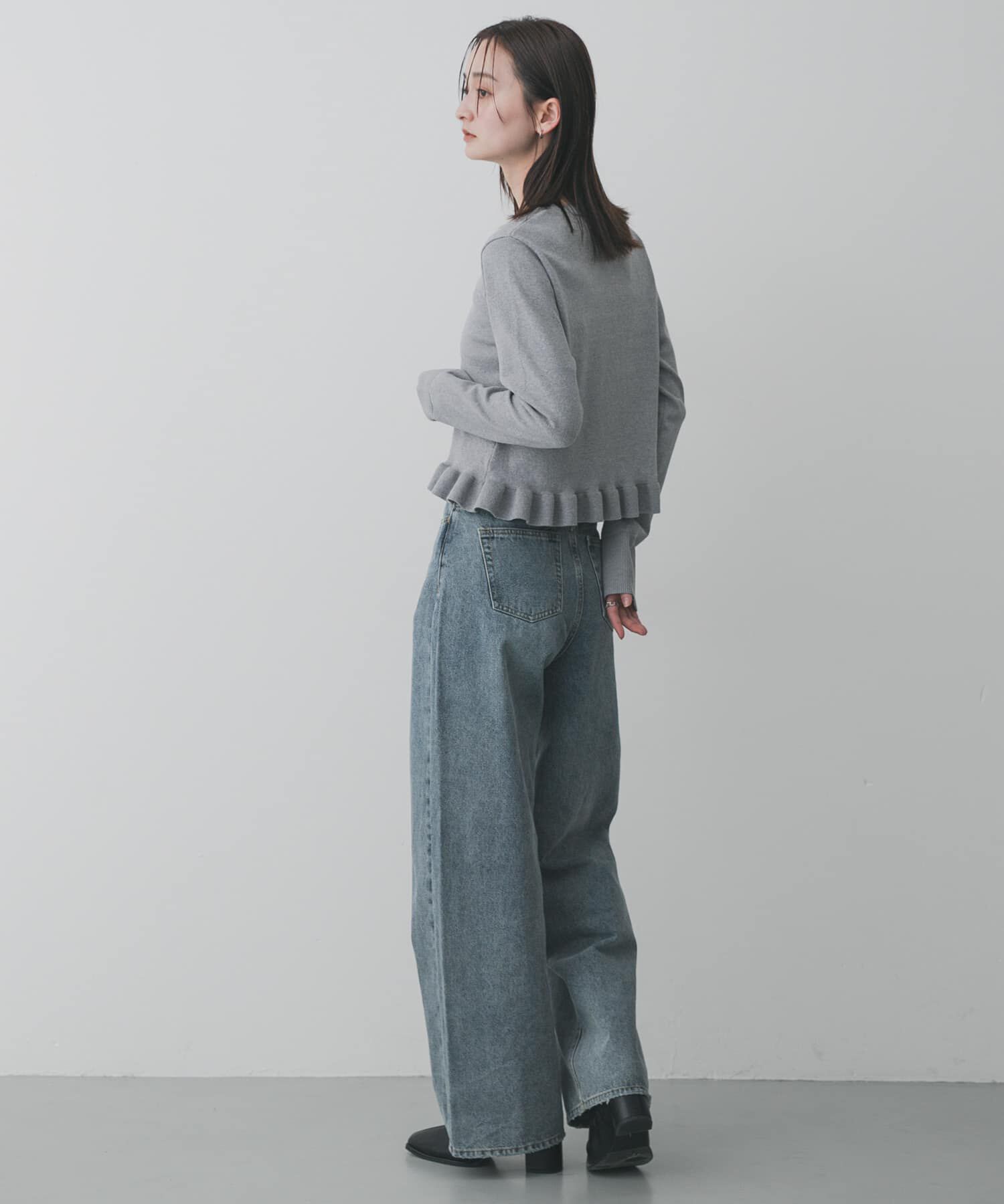 SENSE OF PLACE by URBAN RESEARCH「『洗濯可』フリルトリムニットカーディガン」|ニット・セーター|