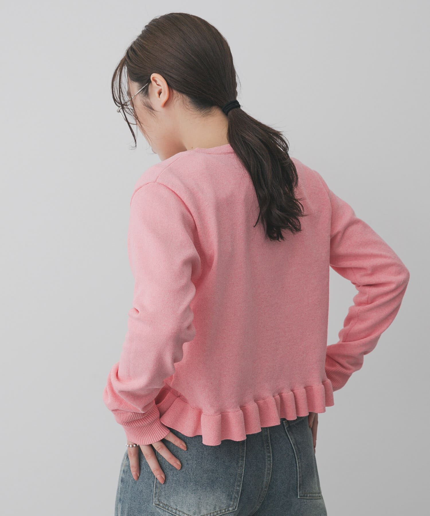 SENSE OF PLACE by URBAN RESEARCH「『洗濯可』フリルトリムニットカーディガン」|ニット・セーター|