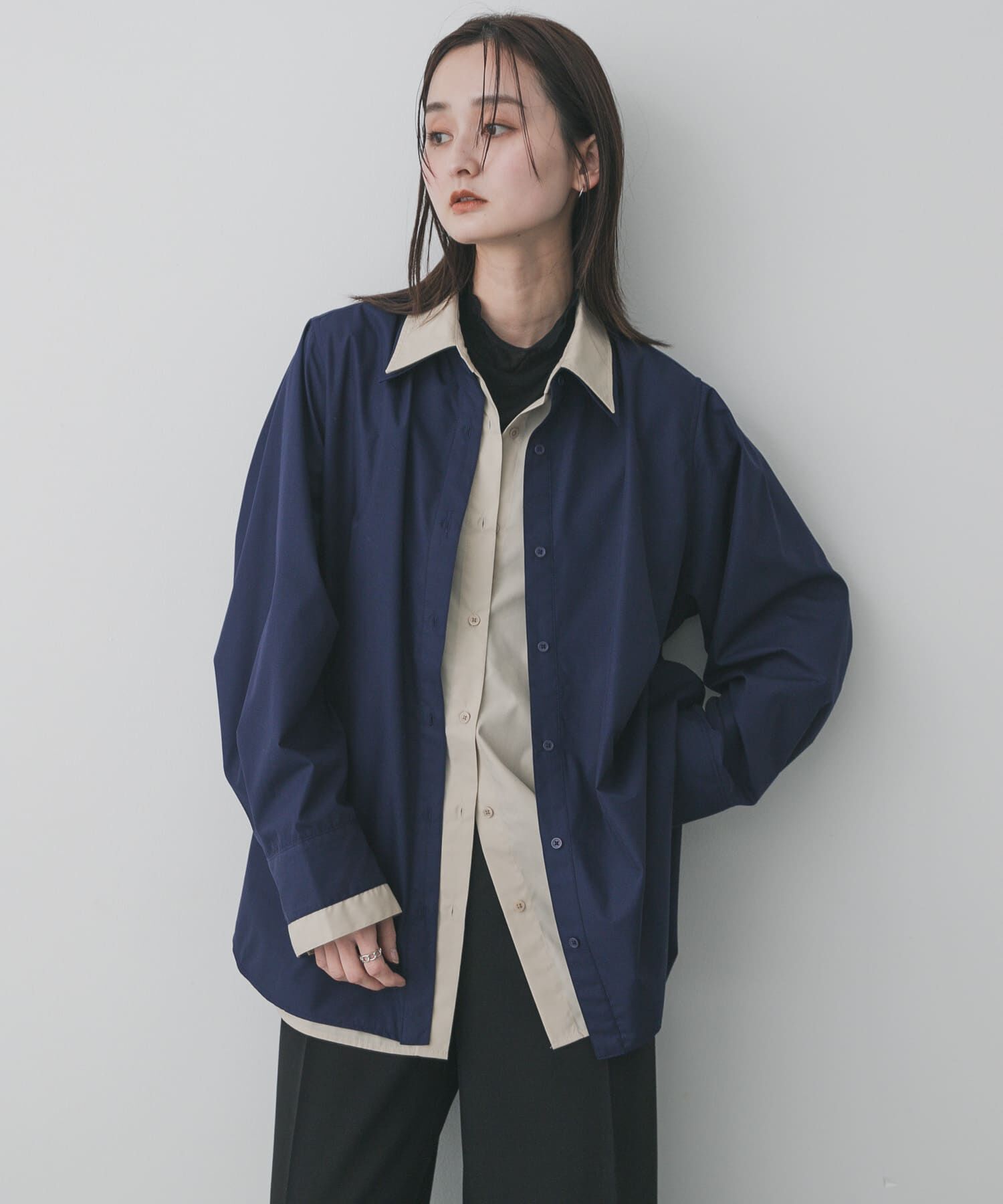 SENSE OF PLACE by URBAN RESEARCH「『WEB限定』フェイクレイヤードルーズシャツ」|シャツ・ブラウス|