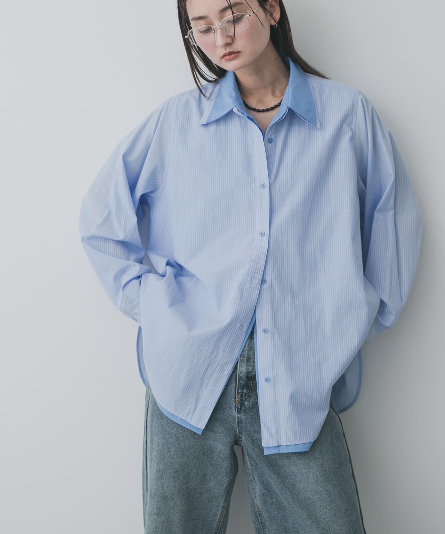 SENSE OF PLACE by URBAN RESEARCH「『WEB限定』フェイクレイヤードルーズシャツ」|シャツ・ブラウス|