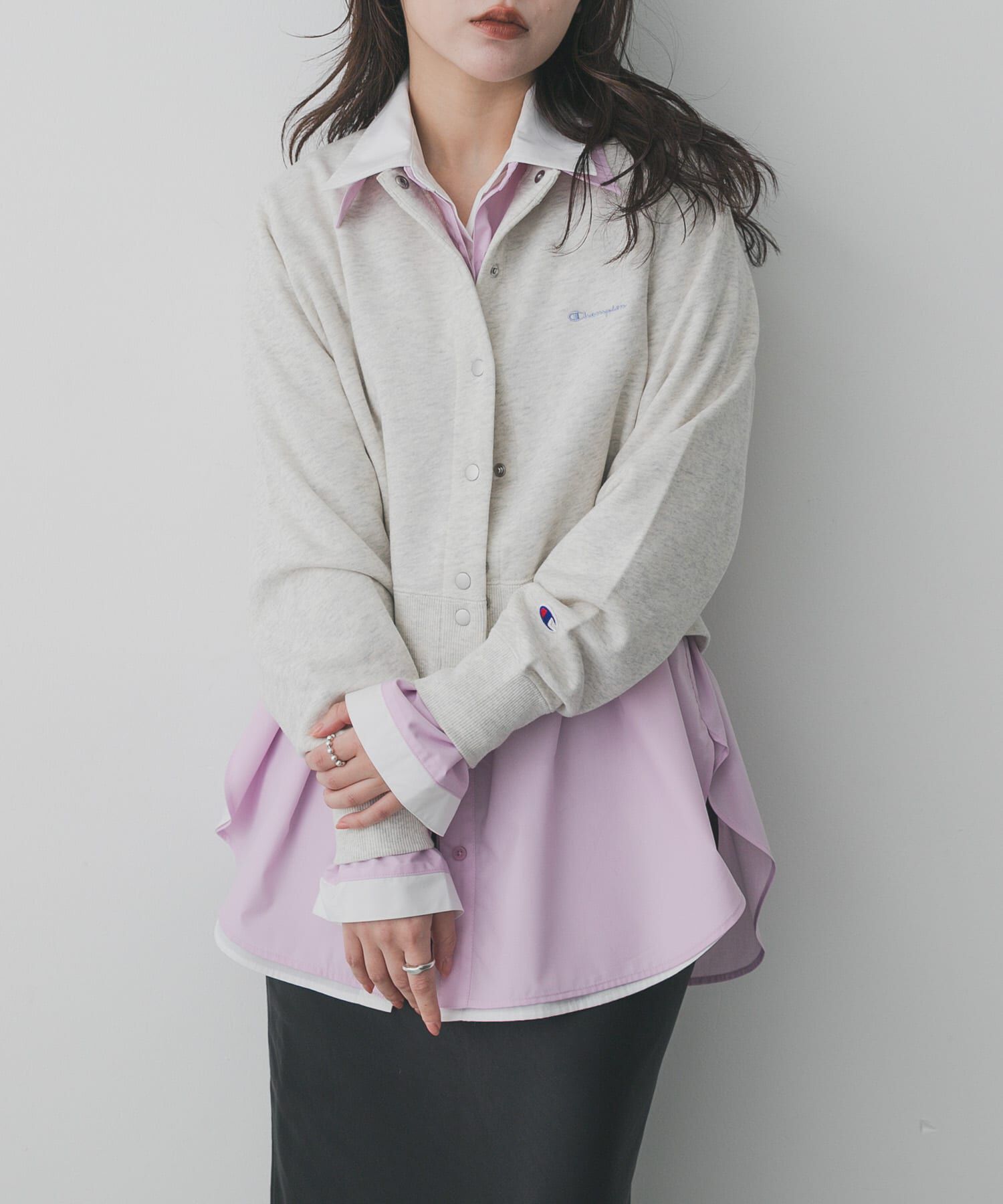 SENSE OF PLACE by URBAN RESEARCH「『WEB限定』フェイクレイヤードルーズシャツ」|シャツ・ブラウス|ピンク