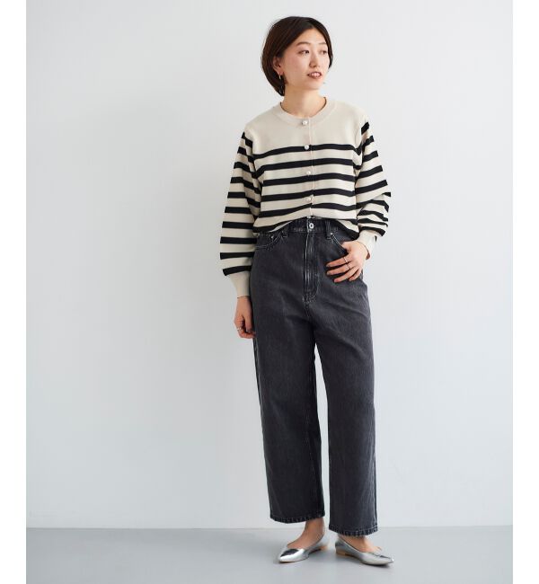 le.coeur blanc「《手洗い可能》パールボタンボリュームスリーブカーディガン」|カーディガン|