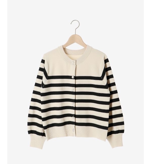 le.coeur blanc「《手洗い可能》パールボタンボリュームスリーブカーディガン」|カーディガン|