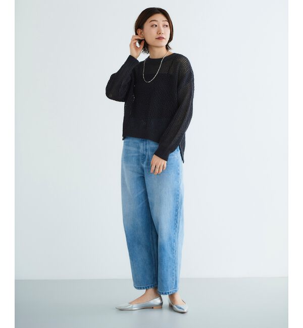 le.coeur blanc「《手洗い可能》テープヤーンメッシュプルオーバー」|ニット・セーター|