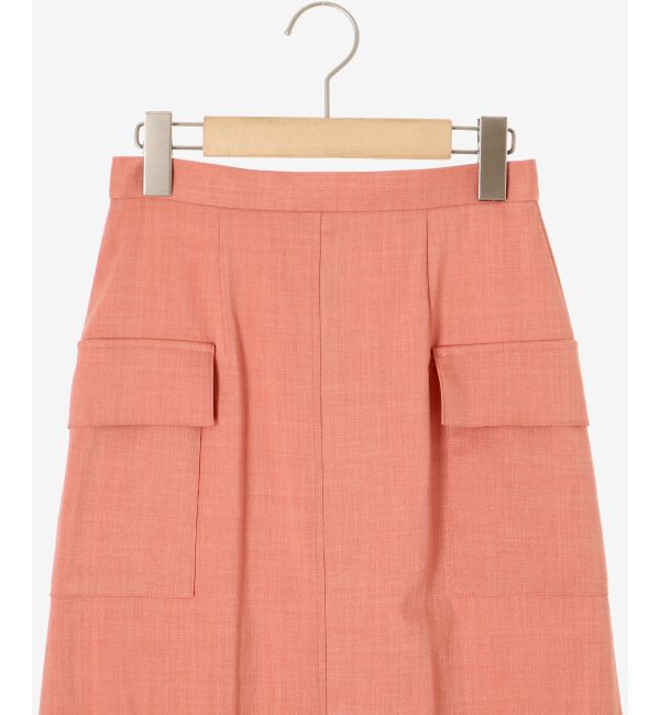 le.coeur blanc「《手洗い可能》ドライタッチカーゴポケットトラペーズスカート」|スカート|