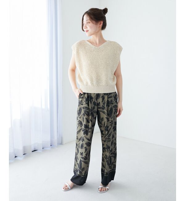  「《手洗い可能》スパンコールメッシュ2WAYニットベスト」|ベスト・ジレ|