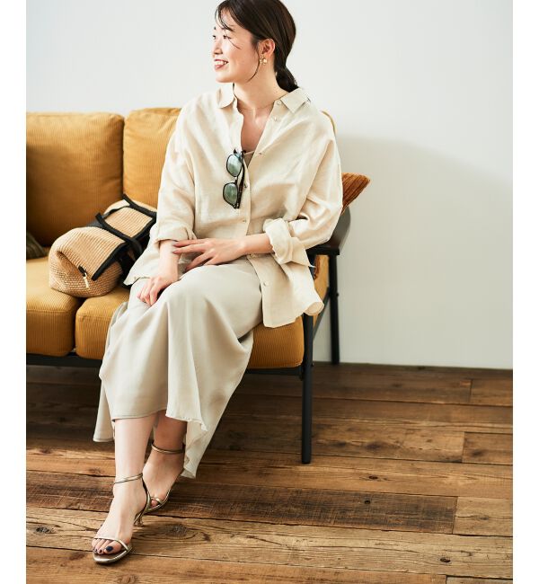  「《さらっとした着心地》コットン麻オーバーシャツ」|シャツ・ブラウス|