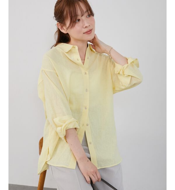  「《さらっとした着心地》コットン麻オーバーシャツ」|シャツ・ブラウス|
