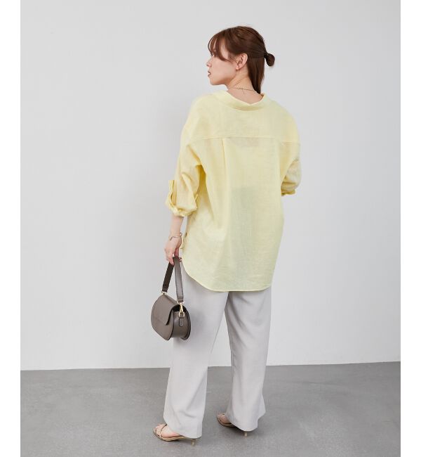  「《さらっとした着心地》コットン麻オーバーシャツ」|シャツ・ブラウス|