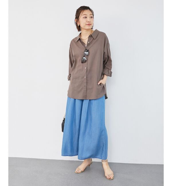  「《さらっとした着心地》コットン麻オーバーシャツ」|シャツ・ブラウス|