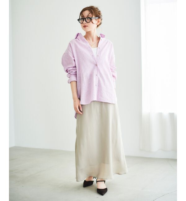  「《さらっとした着心地》コットン麻オーバーシャツ」|シャツ・ブラウス|