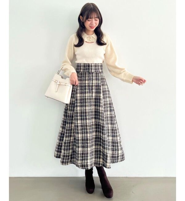 MAJESTICLEGON「バックレースアップフレアスカート」|フレア|