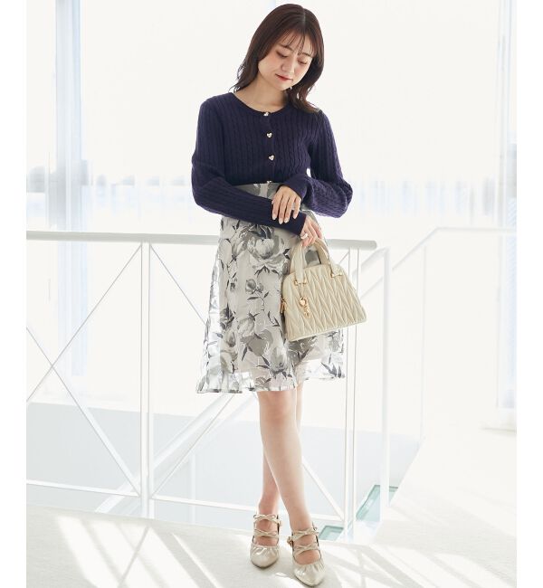 MAJESTICLEGON「バックレースアップフレアスカート」|フレア|