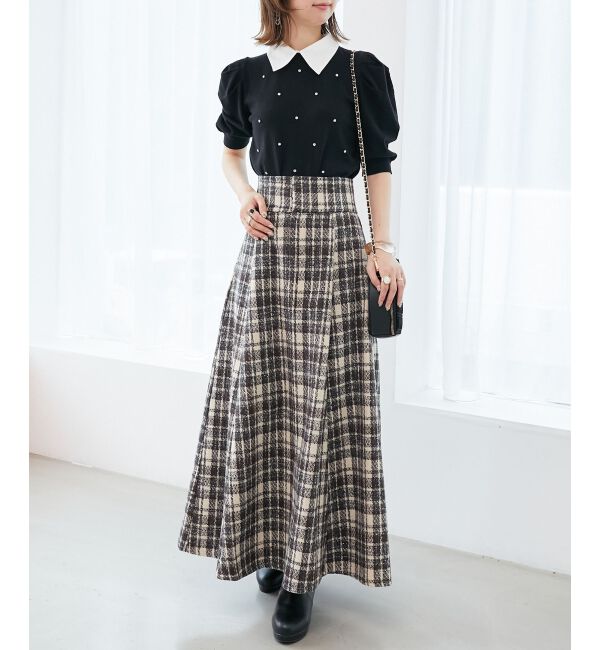 MAJESTICLEGON「バックレースアップフレアスカート」|フレア|