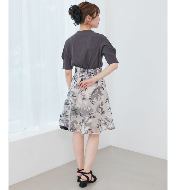 MAJESTICLEGON「バックレースアップフレアスカート」|フレア|